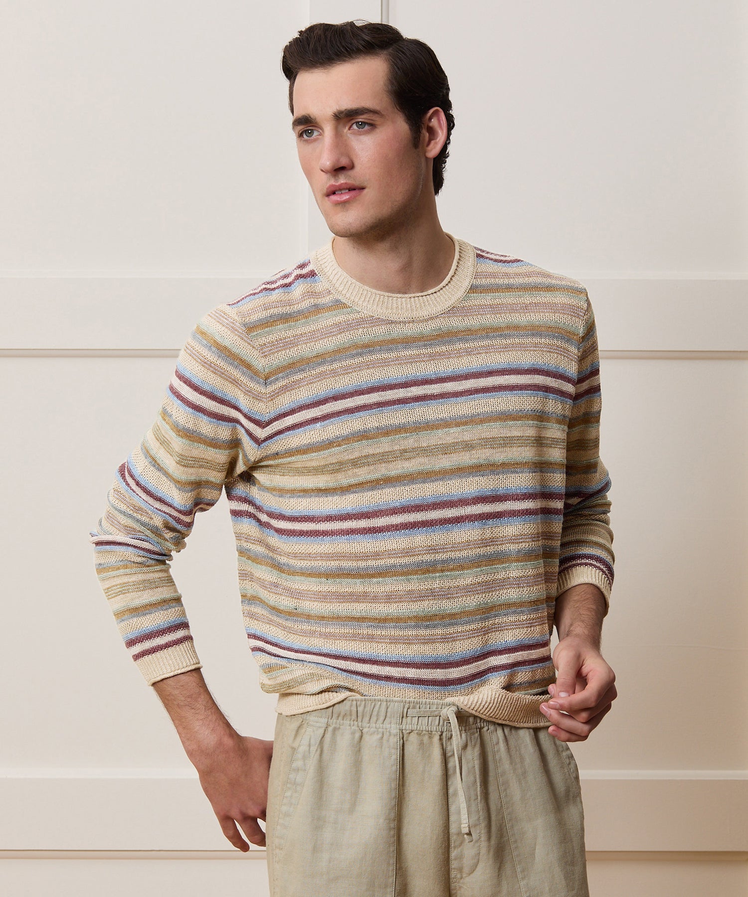 Lightweight Linen Crewneck Sweater