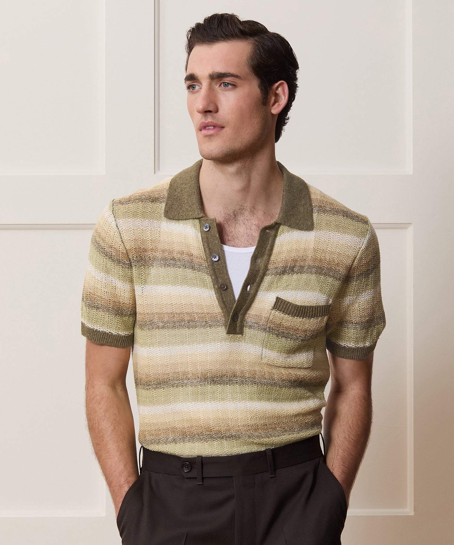 Linen Sweater Polo