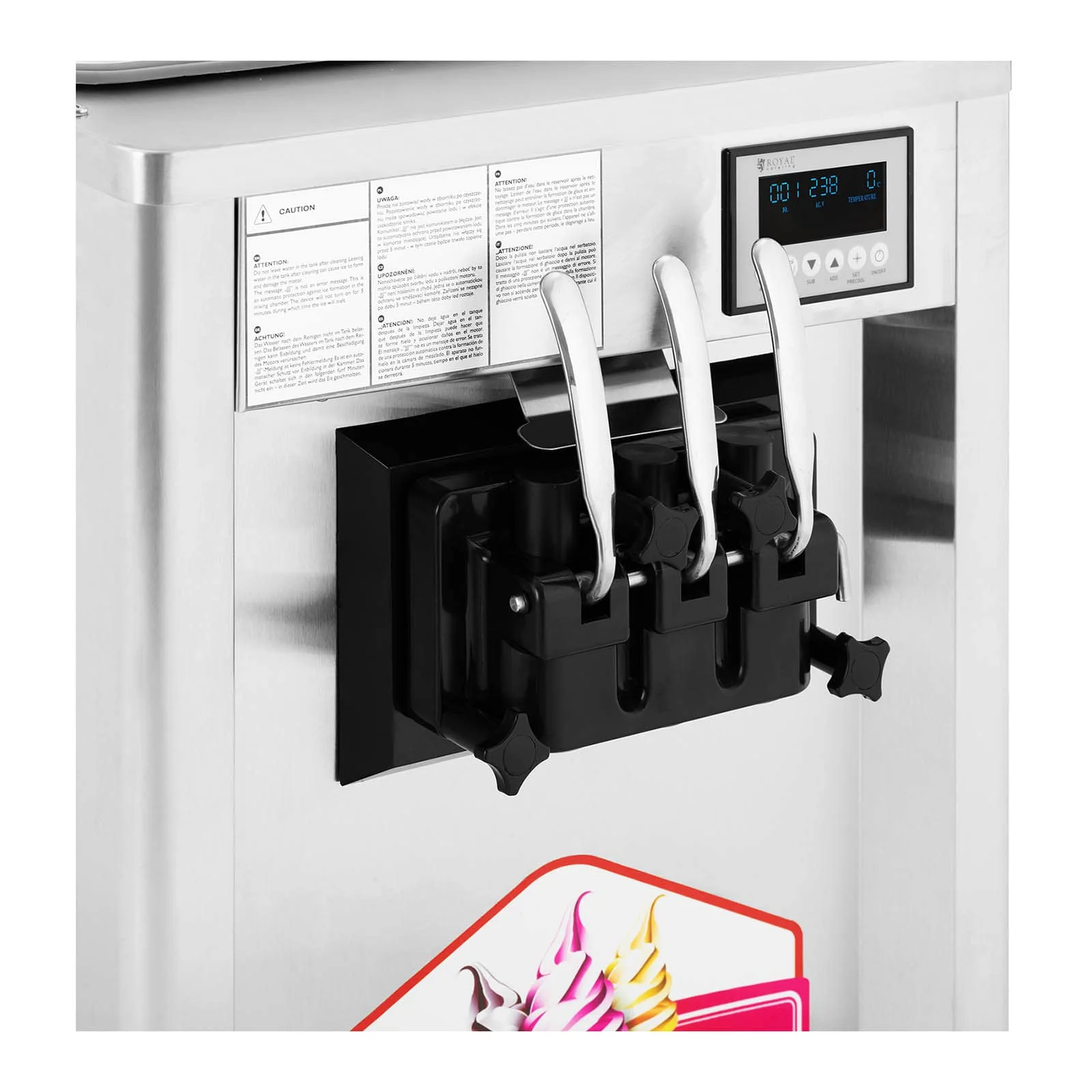 Machine à glace italienne 1150 watts 18 l/h 1 parfum machine à glace italienne pro machine à glace italienne pas chère 14_0004901