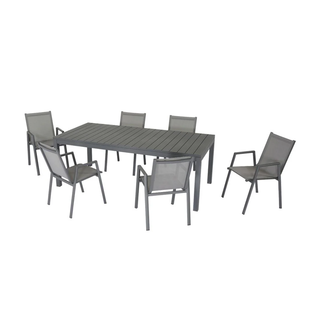 Pratic - Set pranzo da giardino 8/12 posti Alluminio Antracite