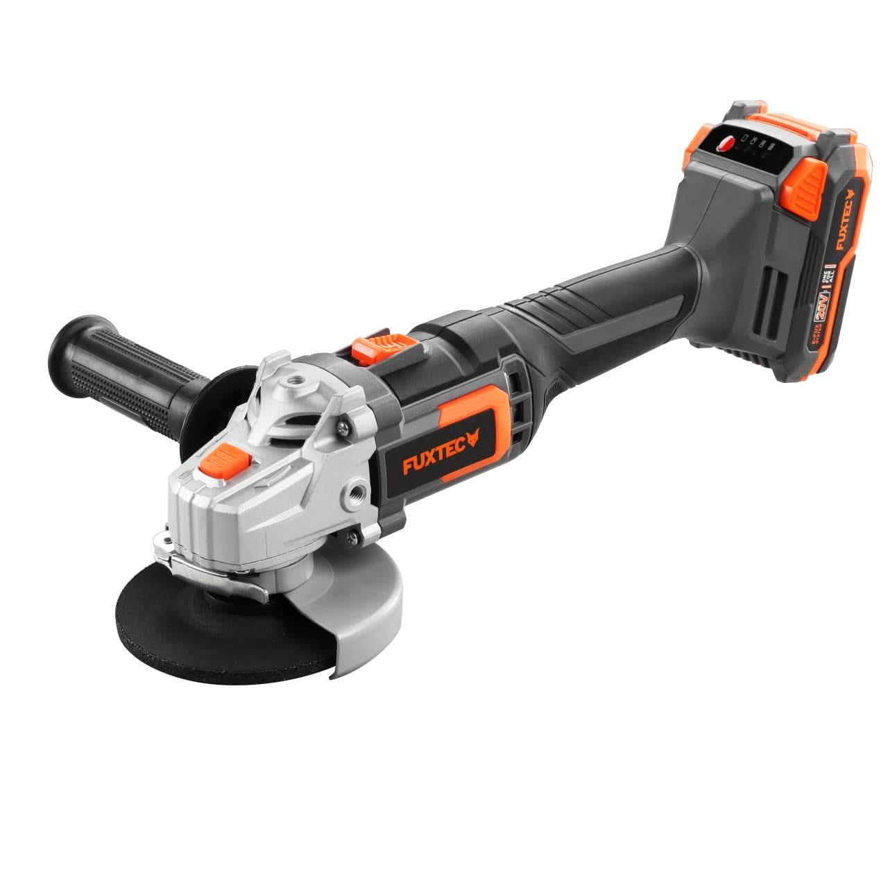 Meuleuse d'angle sans fil 20V FUXTEC FX-E1WS20 - set avec batterie 2Ah et chargeur 1A
