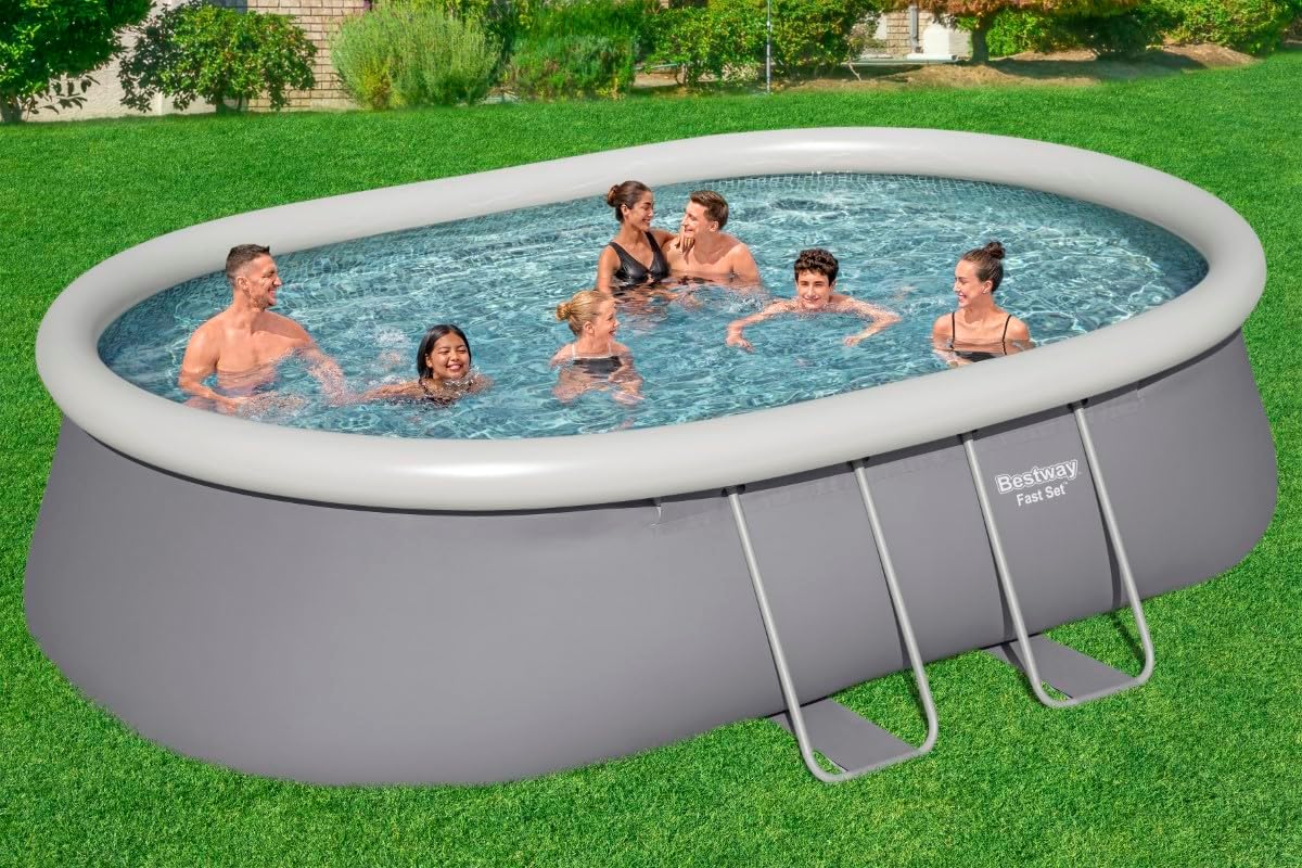 Bestway Piscine autoportante Ovale Fast Set 549 x 366 x 122 cm avec Filtration
