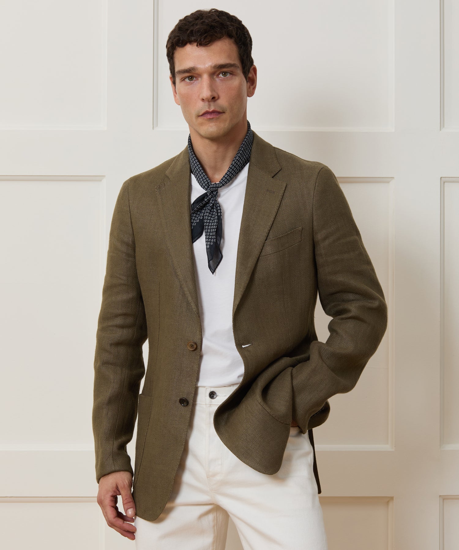 Italian Linen Herringbone Sport Coat