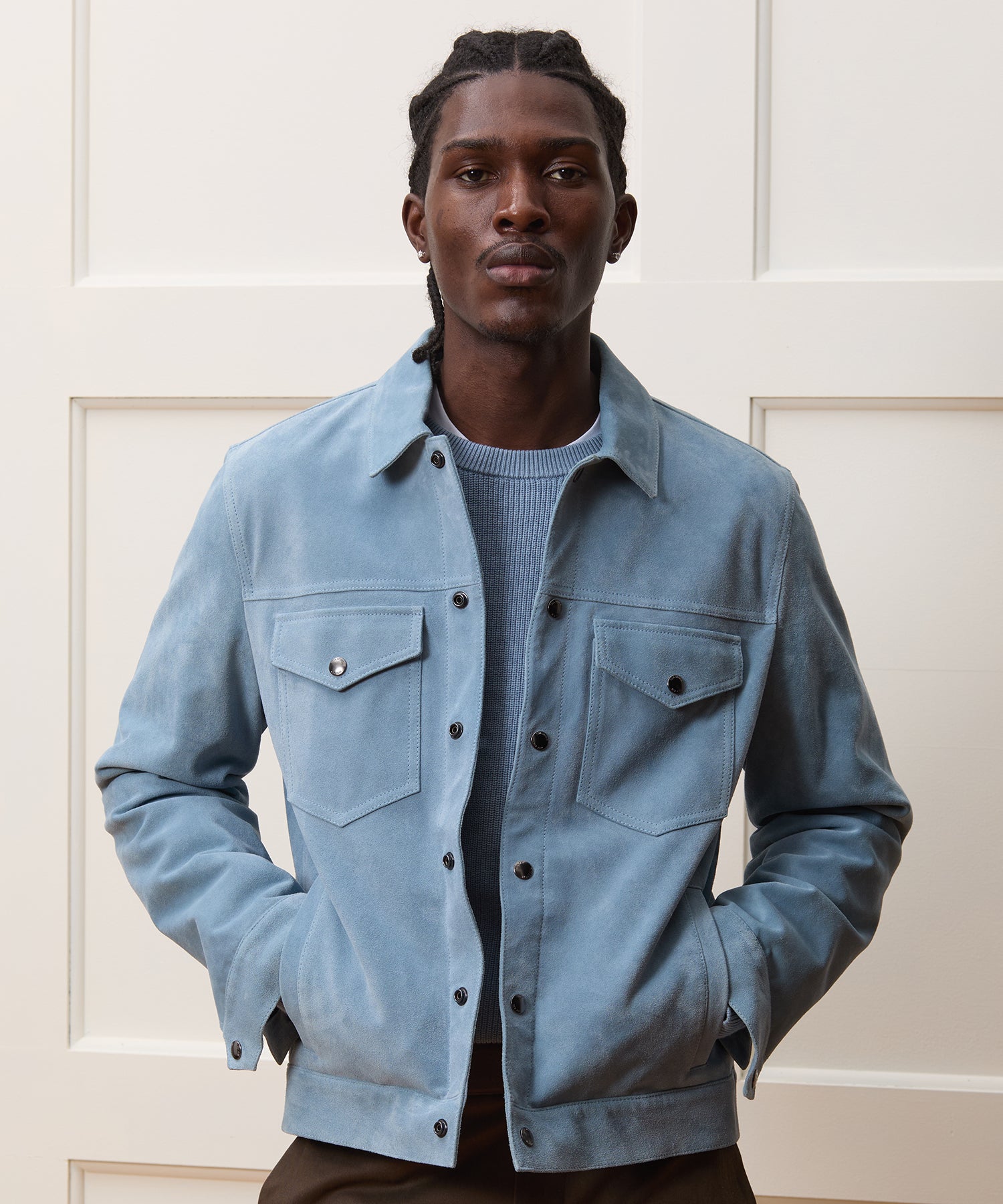 Italian Suede Snap Dylan Jacket