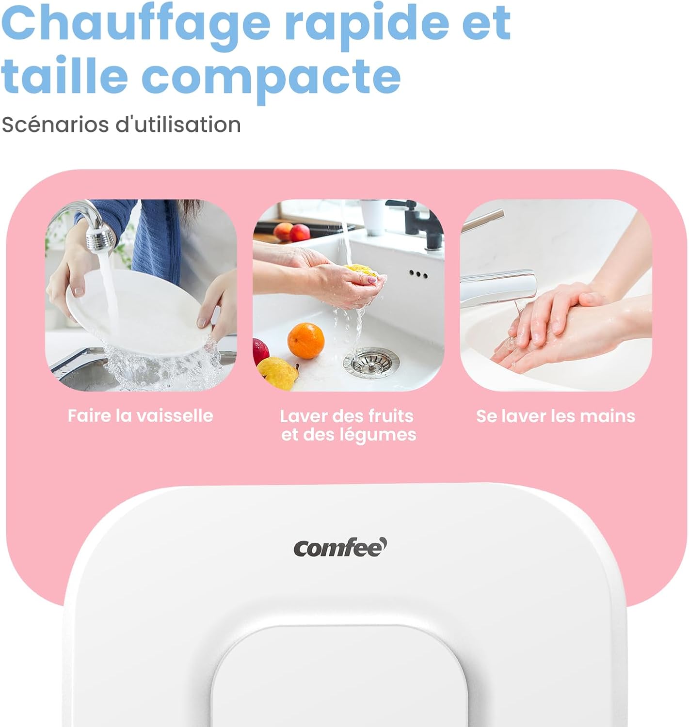 COMFEE’ D15-15VEU | Chauffe-eau Électrique Compact 15L Sous Évier