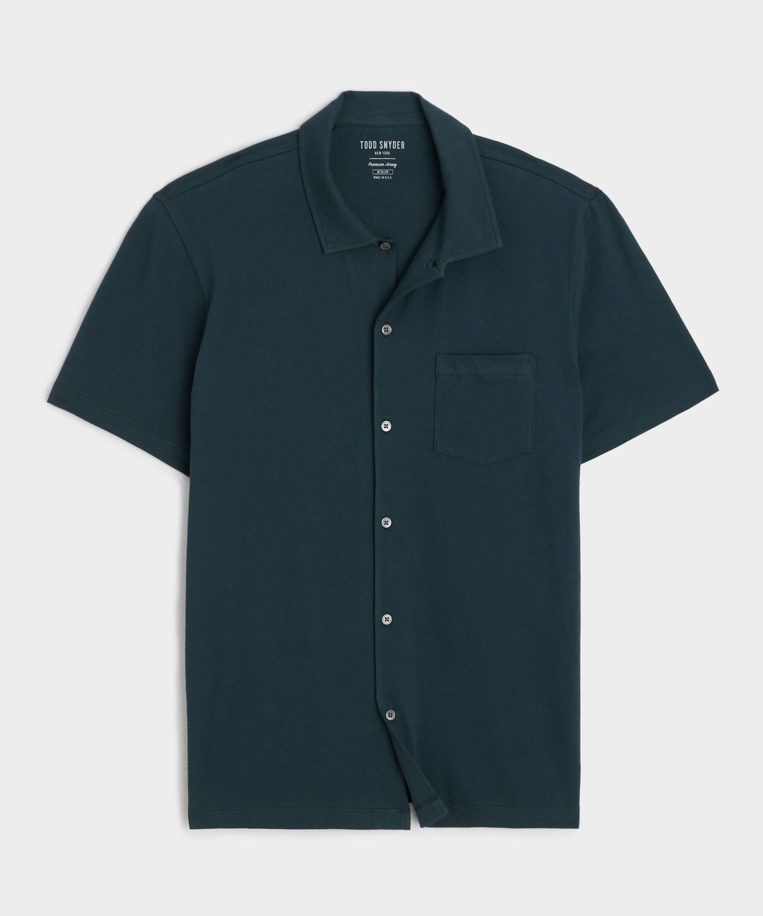 Made in L.A. Jersey Full-Placket Polo