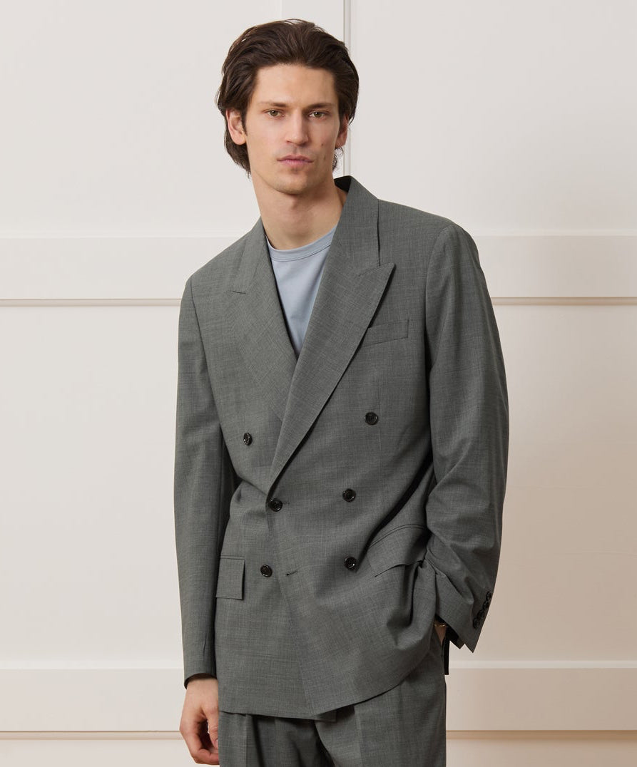 Italian Tropical Wool Wythe Jacket in Grey