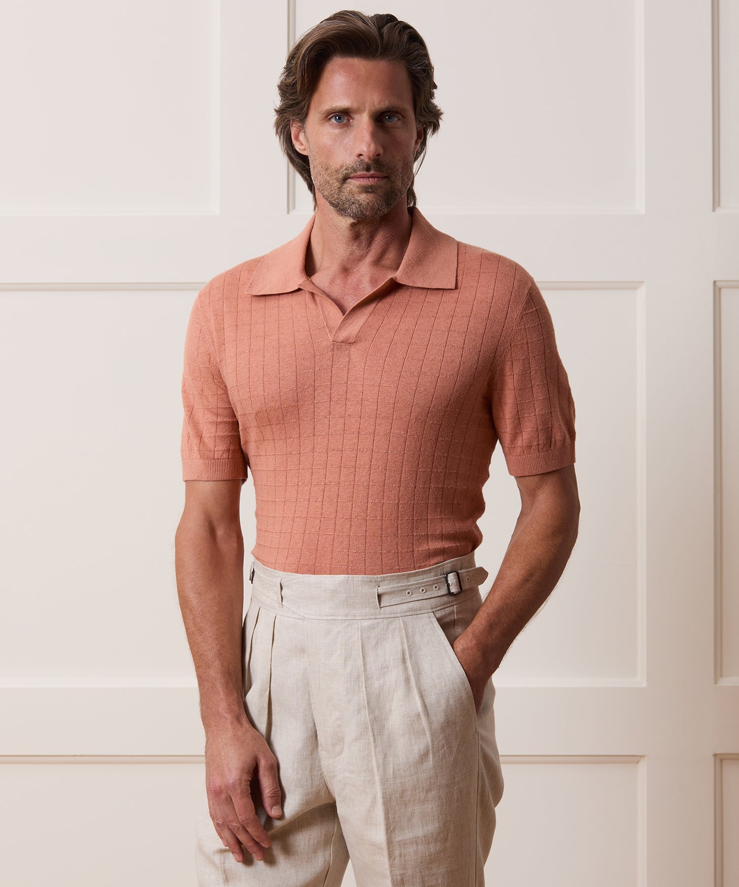 Linen Montauk Sweater Polo