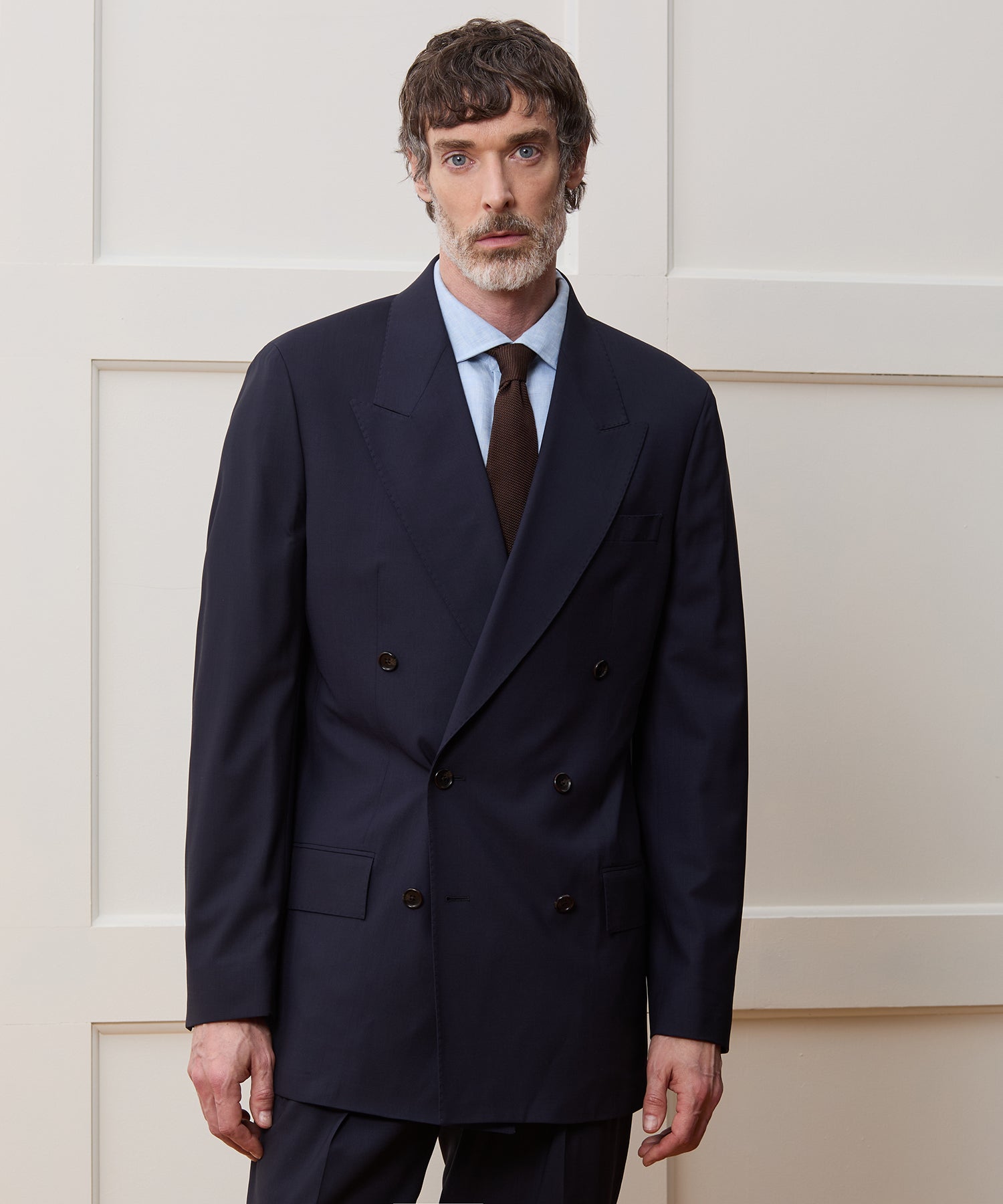 Italian Tropical Wool Wythe Jacket in Navy
