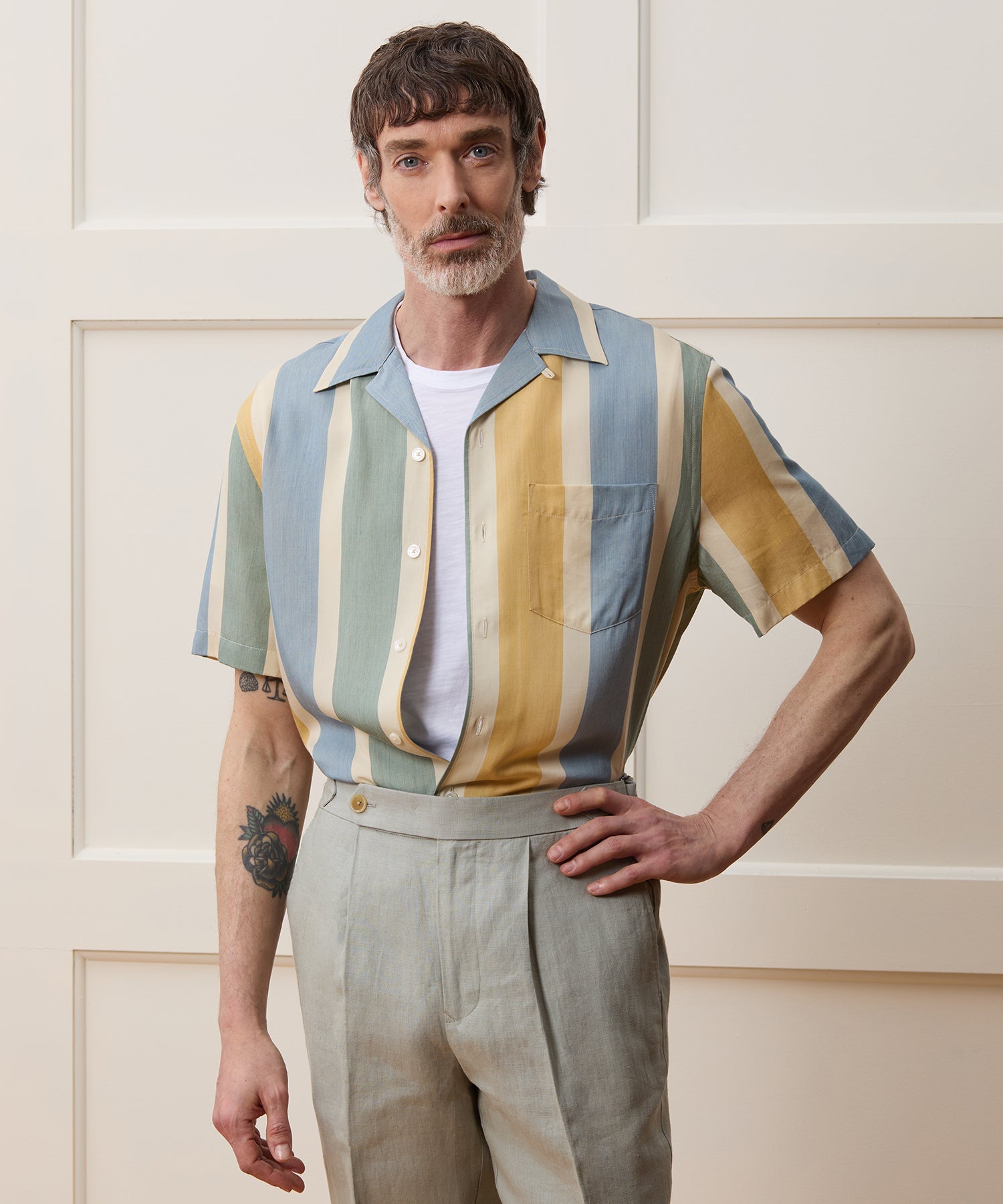 Cropped Rayon Capri Shirt