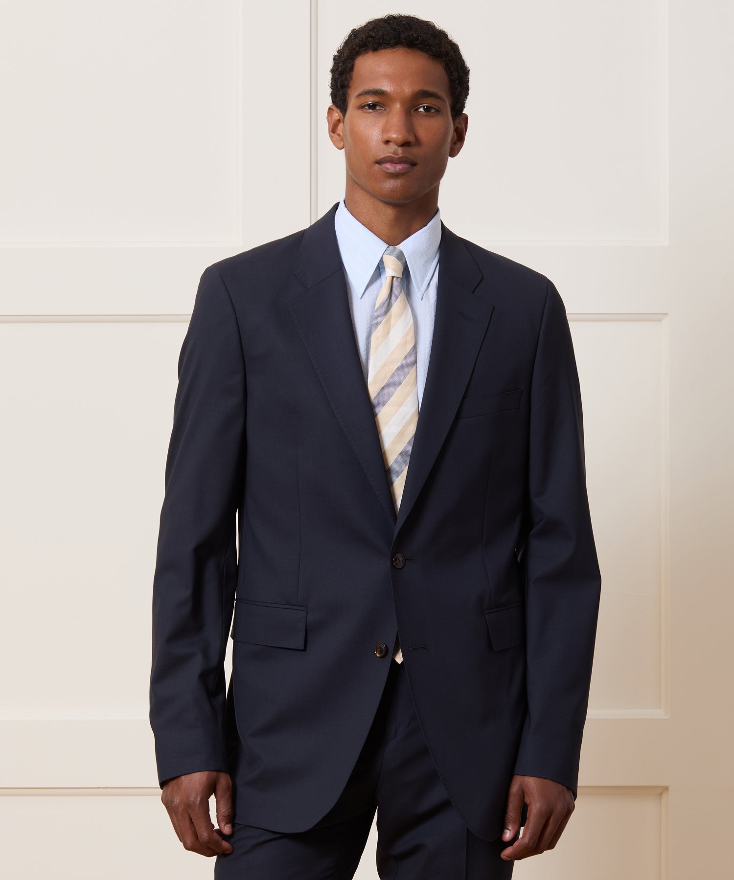 Italian Tropical Wool Sutton Jacket in Navy