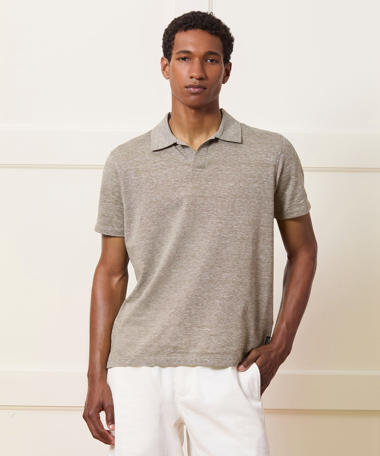 Cotton-Linen Pique Montauk Polo