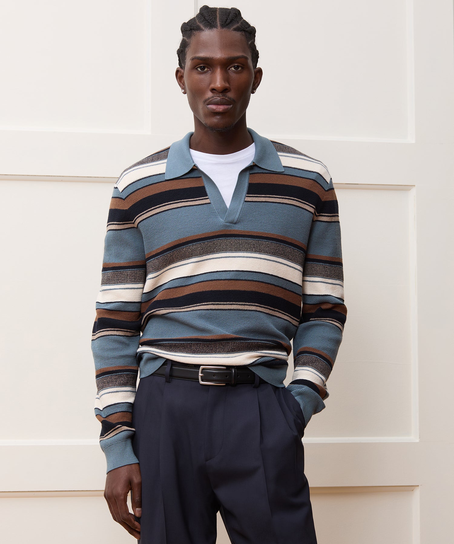 Relaxed Silk-Cotton Montauk Sweater Polo