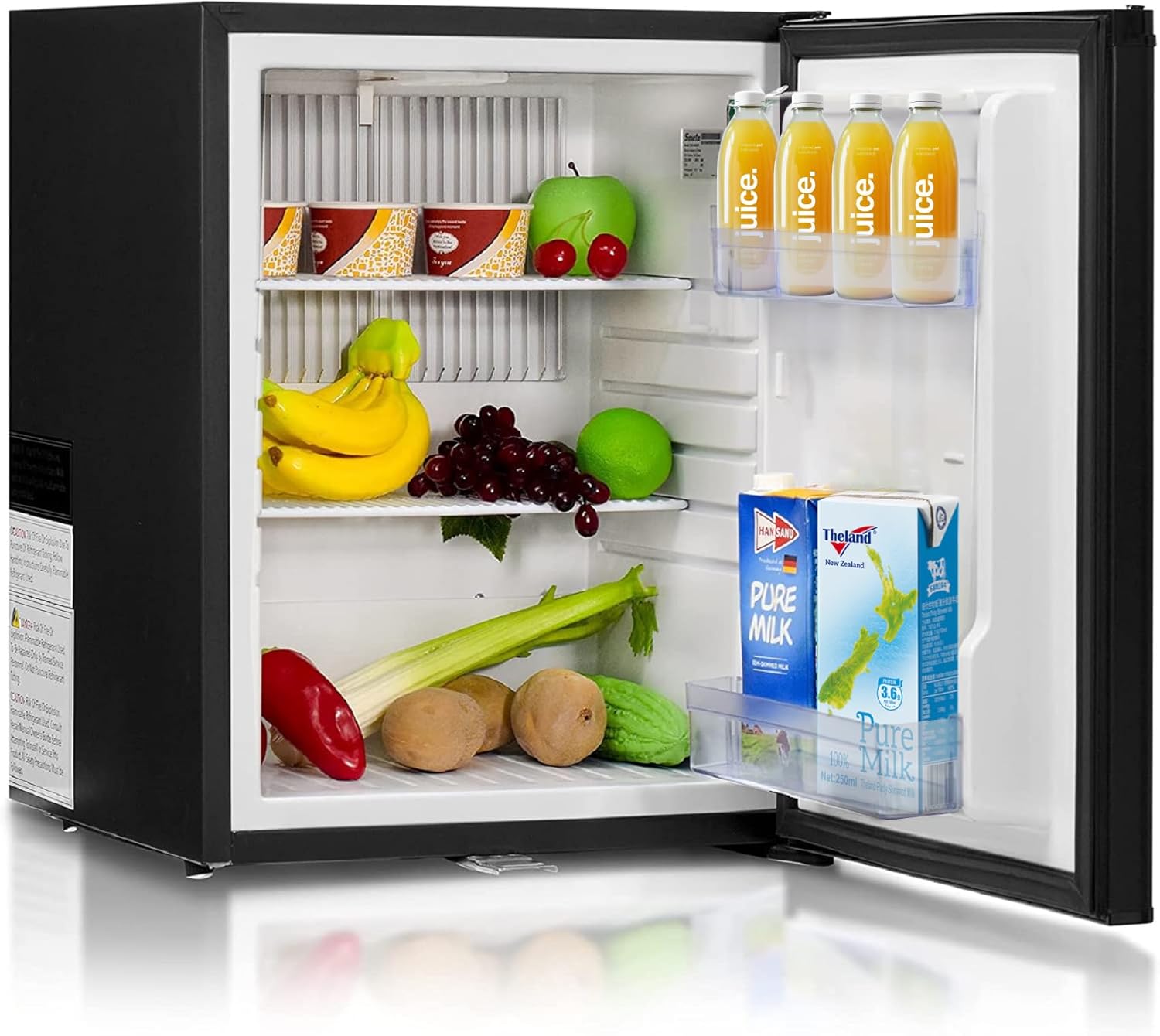 SMETA Frigo 12V,Réfrigérateur Camping 12V 220V 40L,Frigo Caravane,Mini Frigo de Chambre,Frigo 12V Camping Car,Réfrigérateur pour Voiture,Van,Fourgon,Bureau,Gîte - Noir