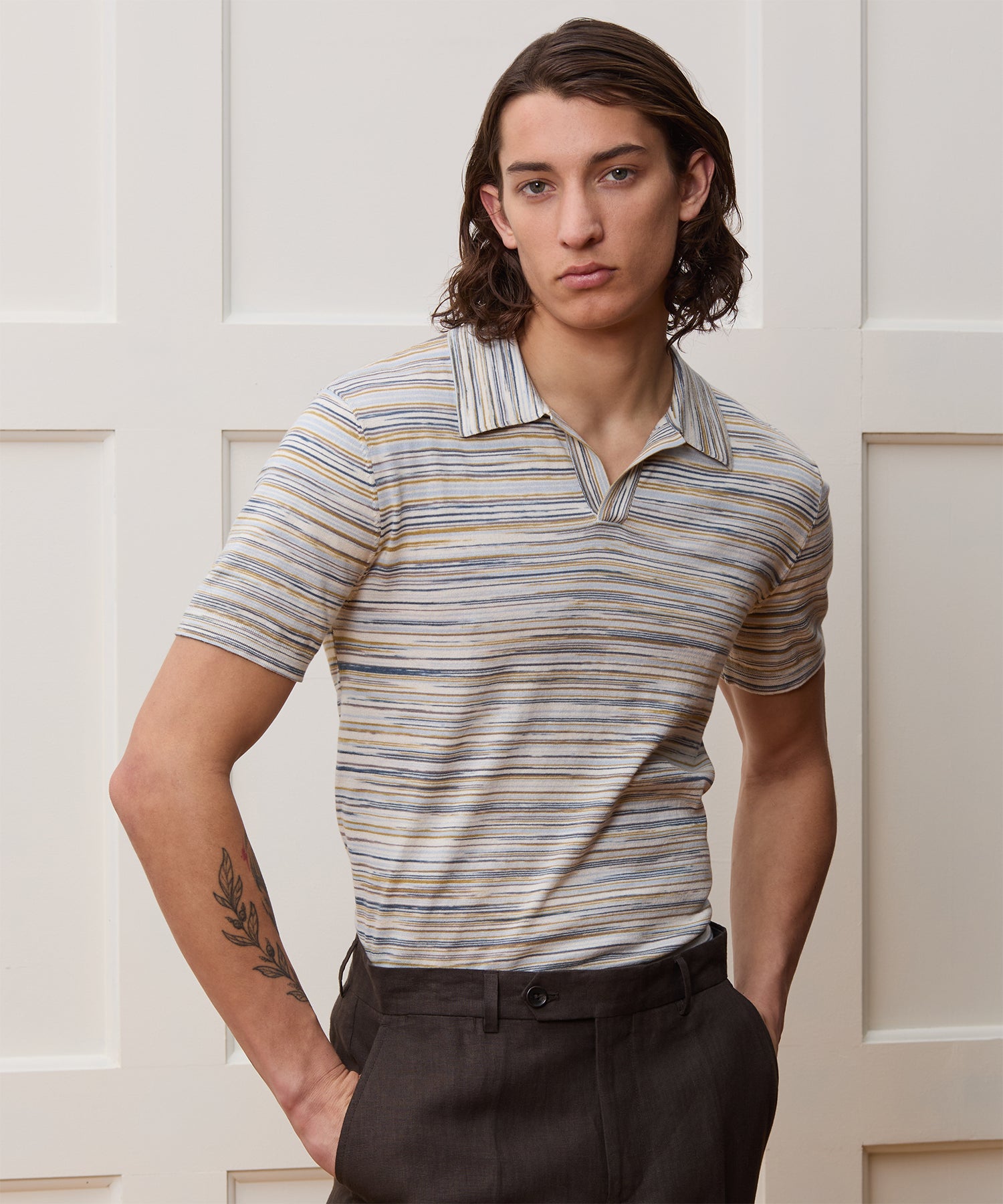 Cotton Space-Dyed Montauk Sweater Polo