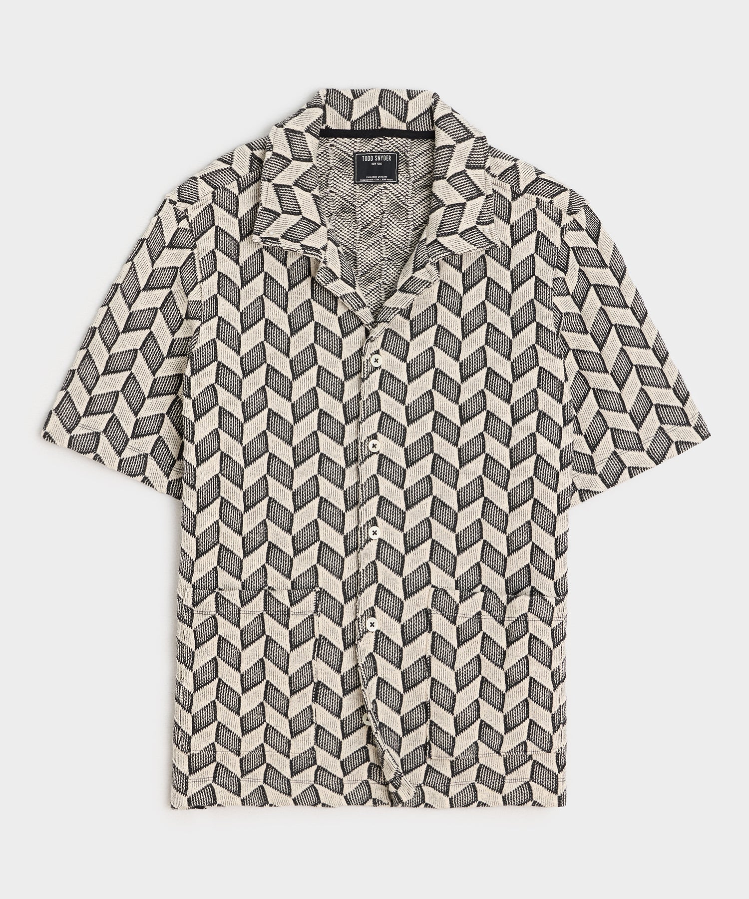 Relaxed Checkered Guayabera Shirt