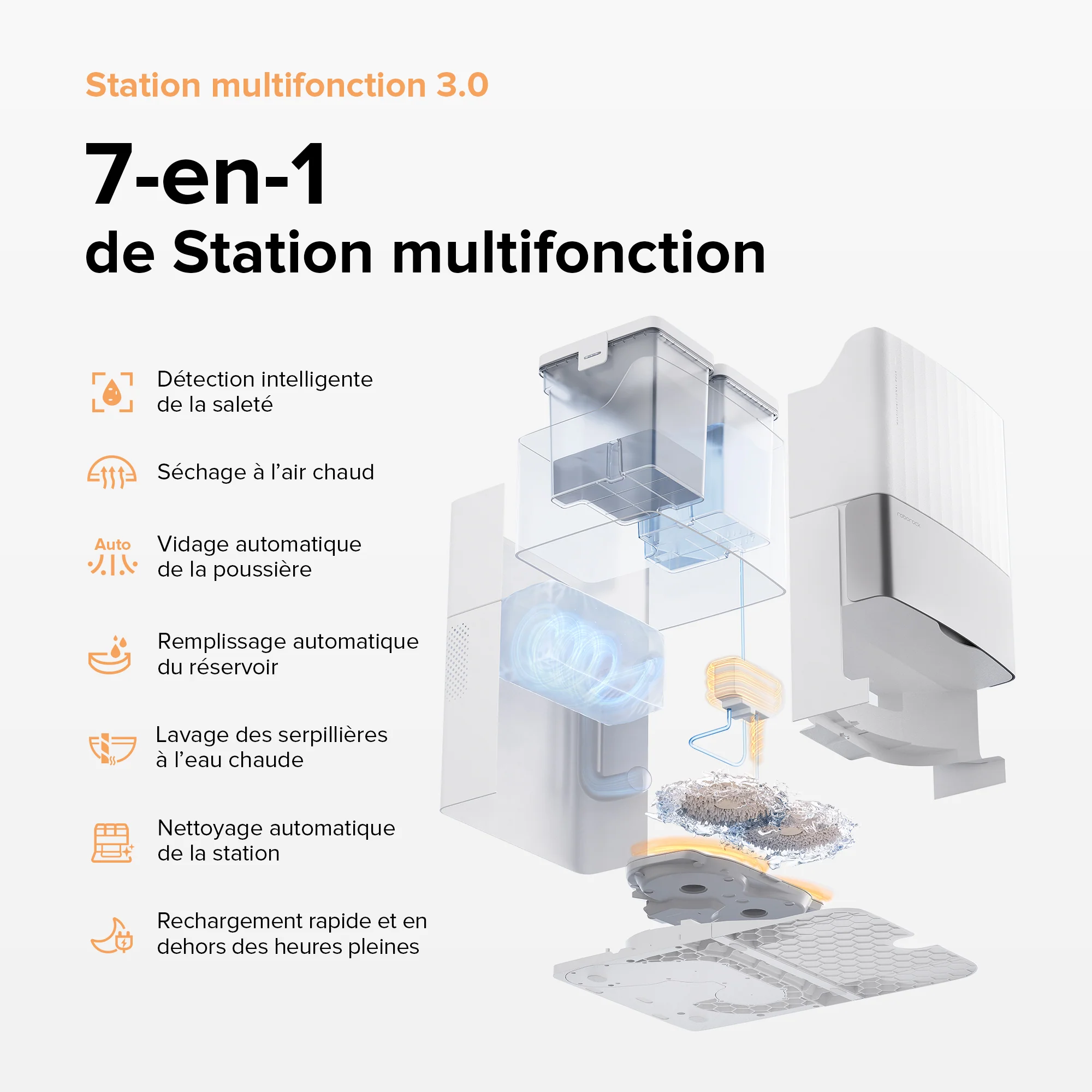 Roborock Qrevo Master robot aspirateur laveur avec station multifonction 3.0