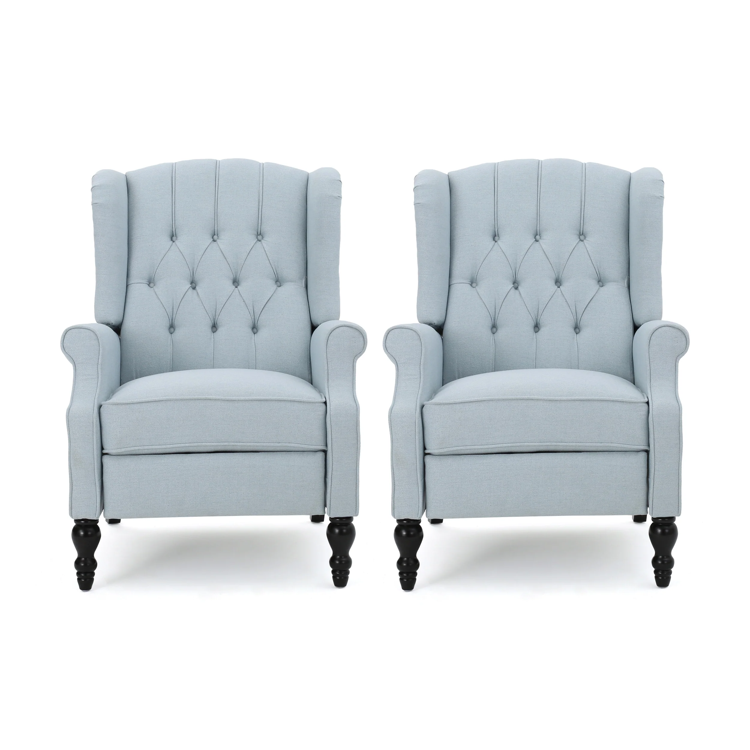Walter Tufted Fabric Recliners (Set of 2) by Christopher Knight Home