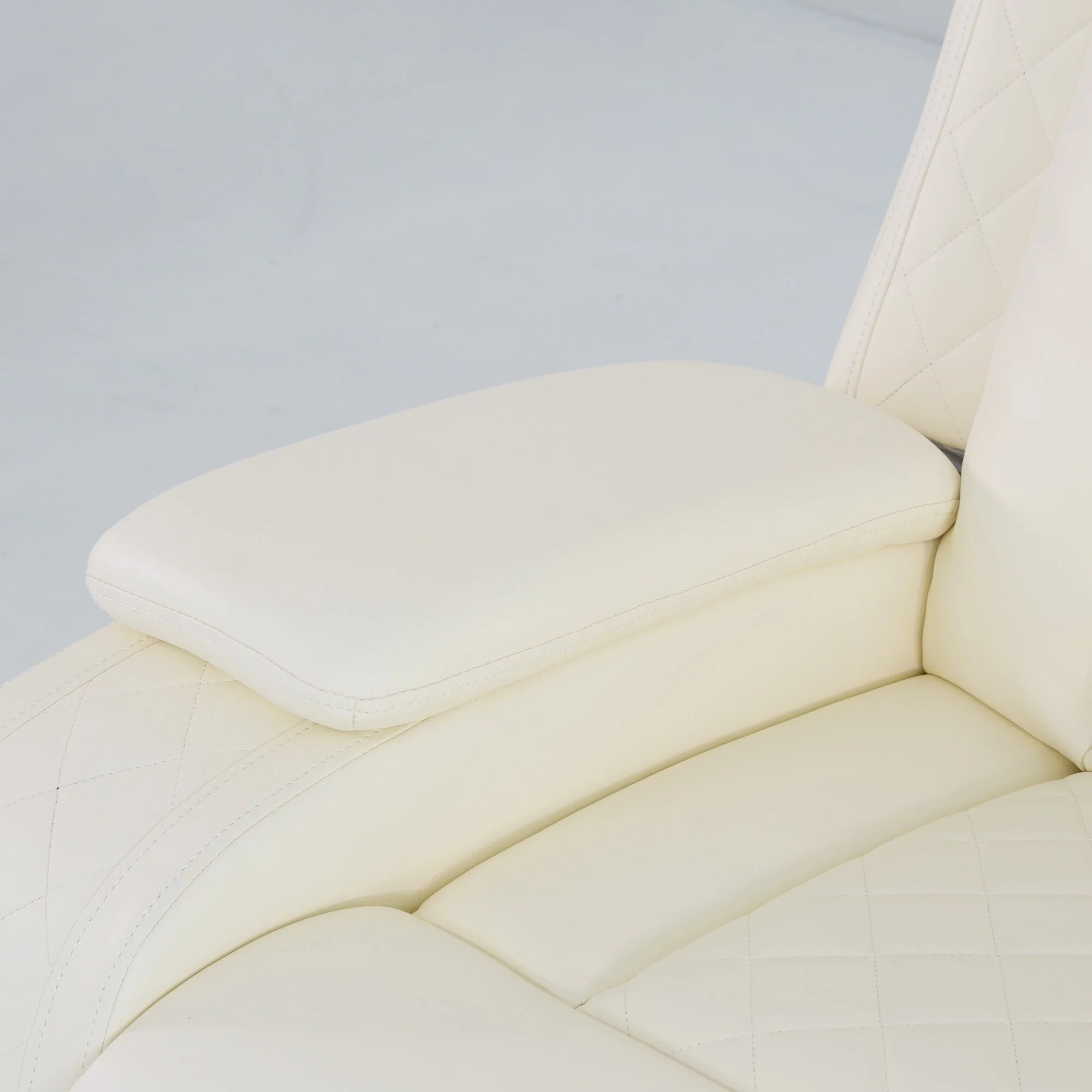 Modern Breathing Leather Recliner Chair with Ambient Lighting and USB-Powered LED