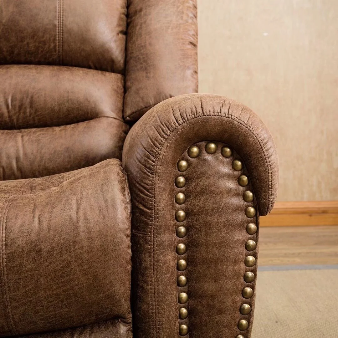 Overstuffed Manual Standard Recliner Chair Sofa