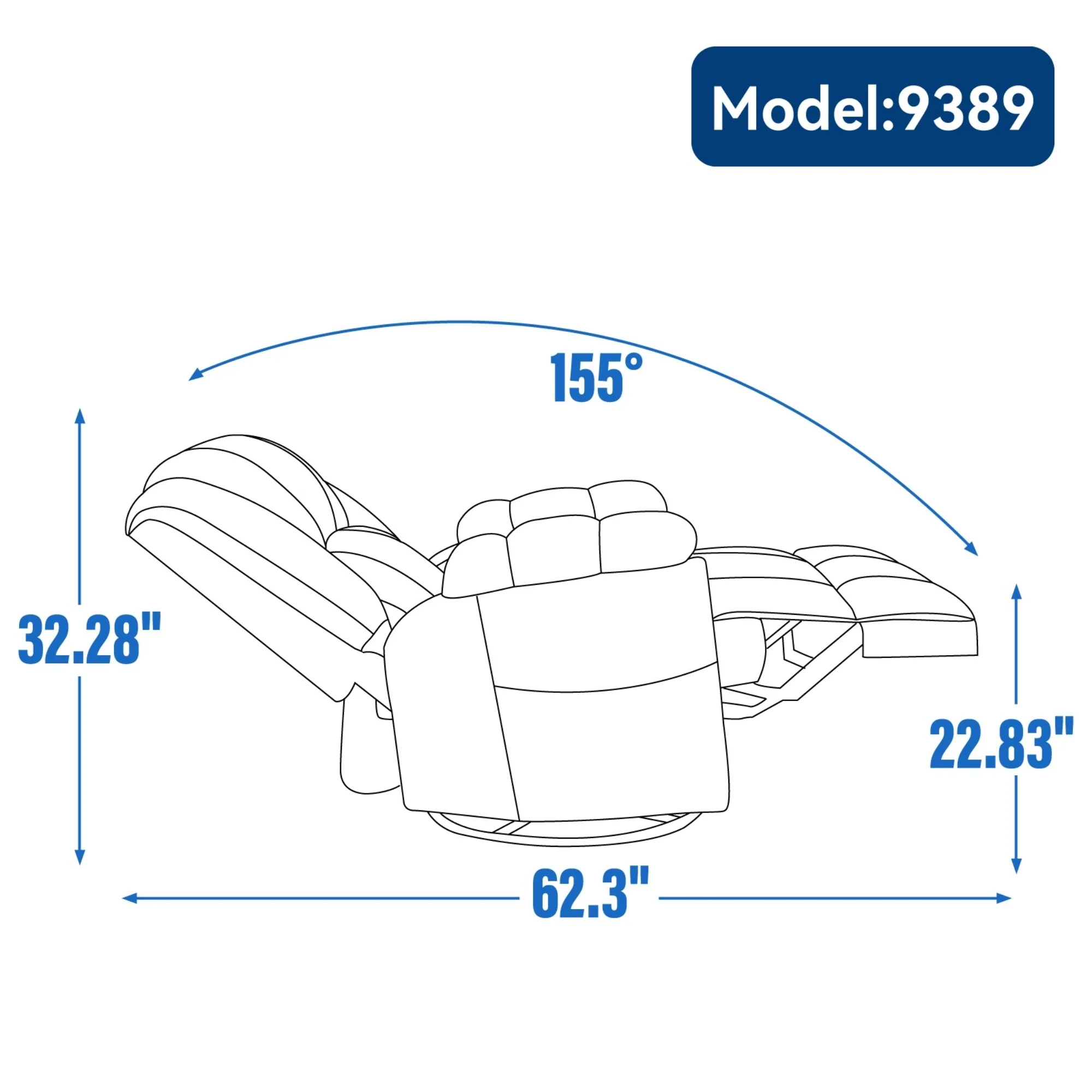 Modern Fabric Recliner