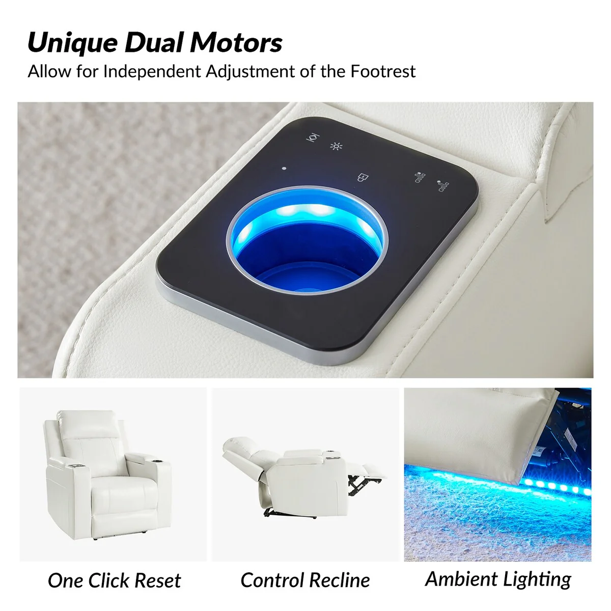 Marion Classic 35.5 Wide Power Recliner with Cup Holder by HULALA HOME