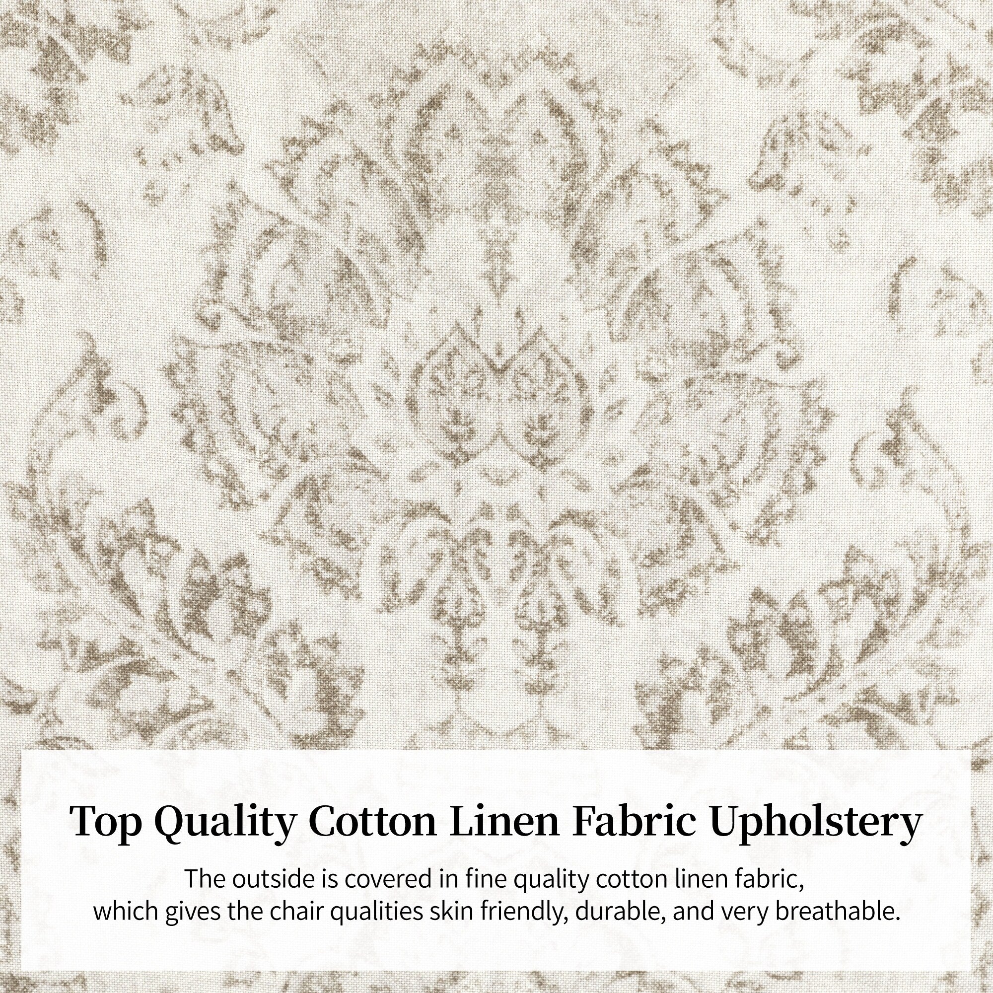 Linen Manual Swivel Base Recliner Chair with Footrest