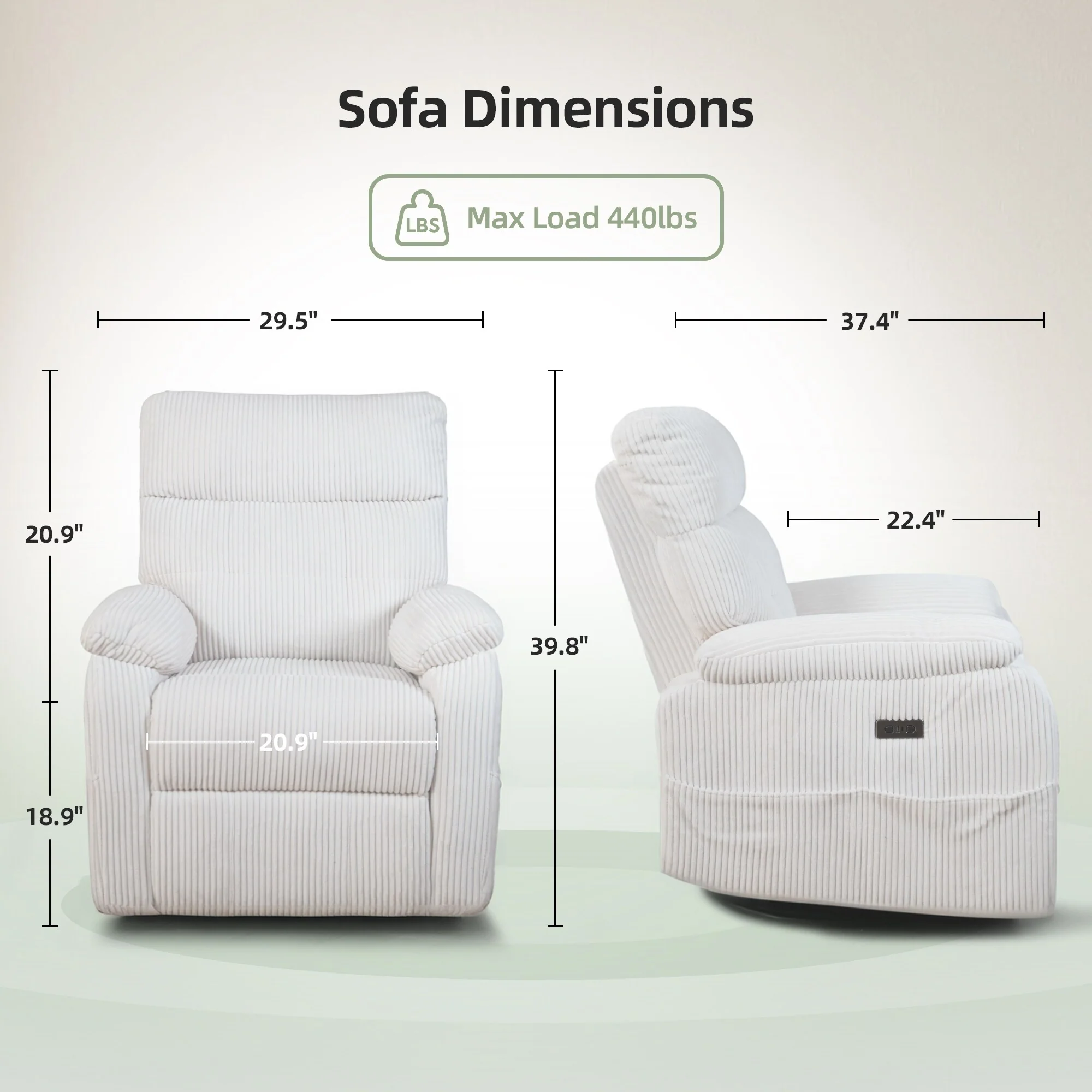 Electric Zero Gravity Recliner Chair