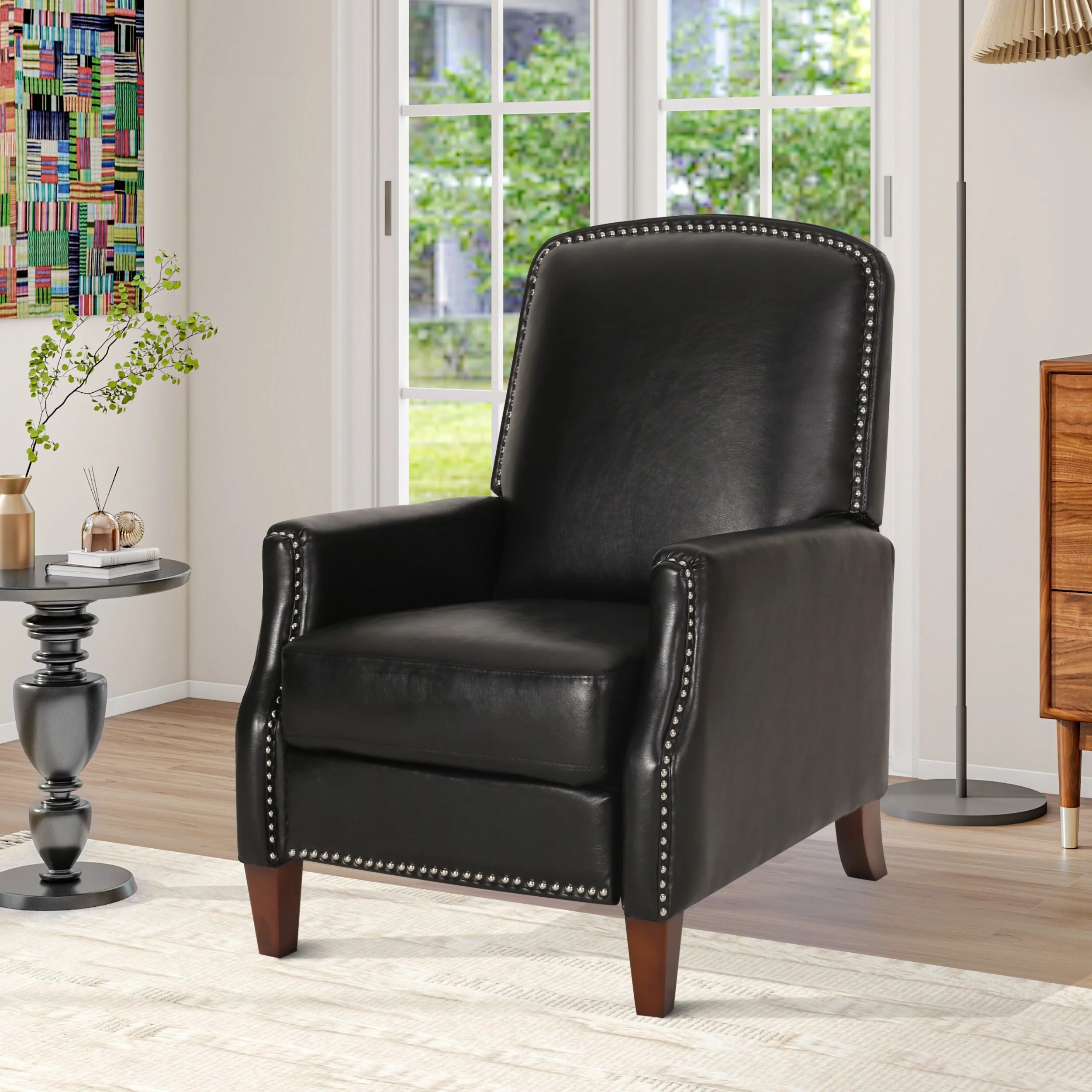PU Leather Recliner Chair with Rivets