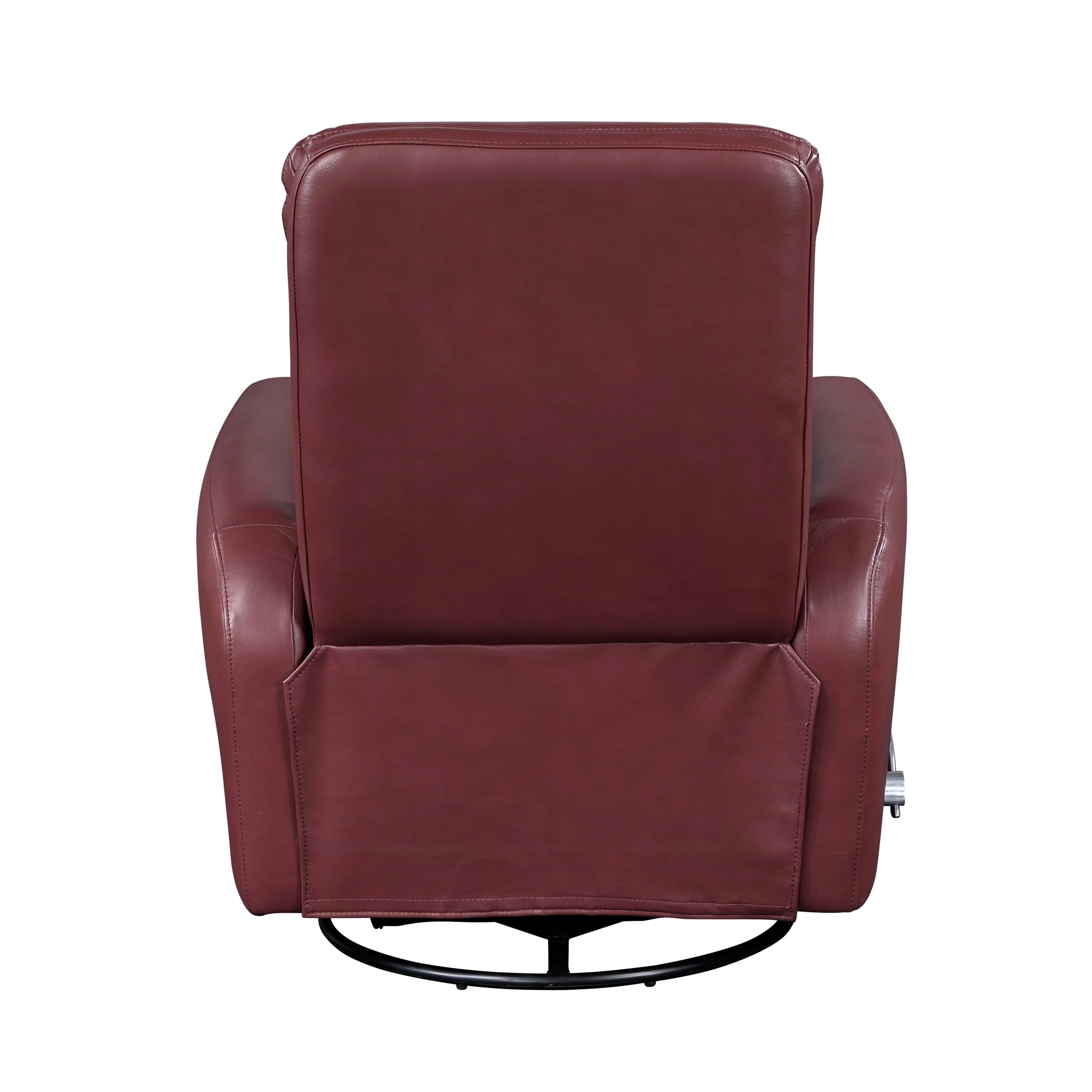 Glider Reclining Chair Swivel Motion Breathable Faux Leather Upholstery Luxury Living Room Furniture, Movie Chair
