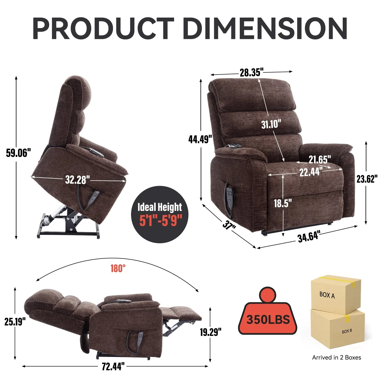 Power Lift Recliner Chair with Power-Remote