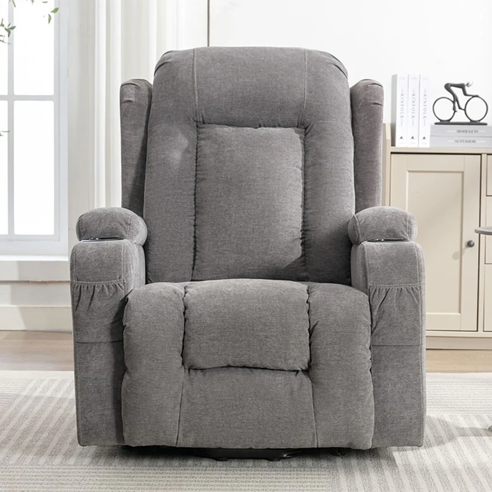 Modern Power Lift Recliner Chair w/Massage  Heat, Infinite Position