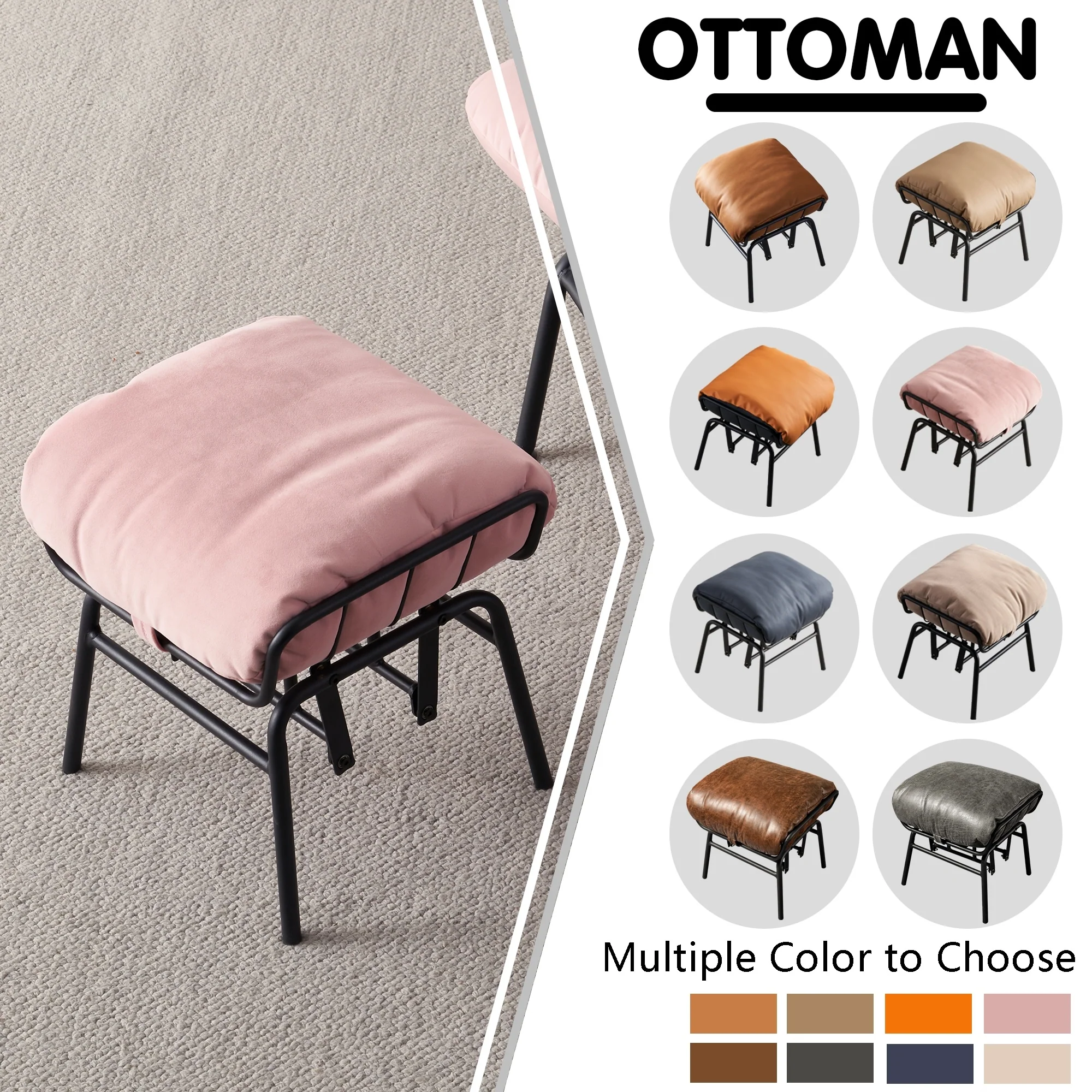 OVIOS Living Room Accent Chair Rocking Recliner Chair with Ottoman