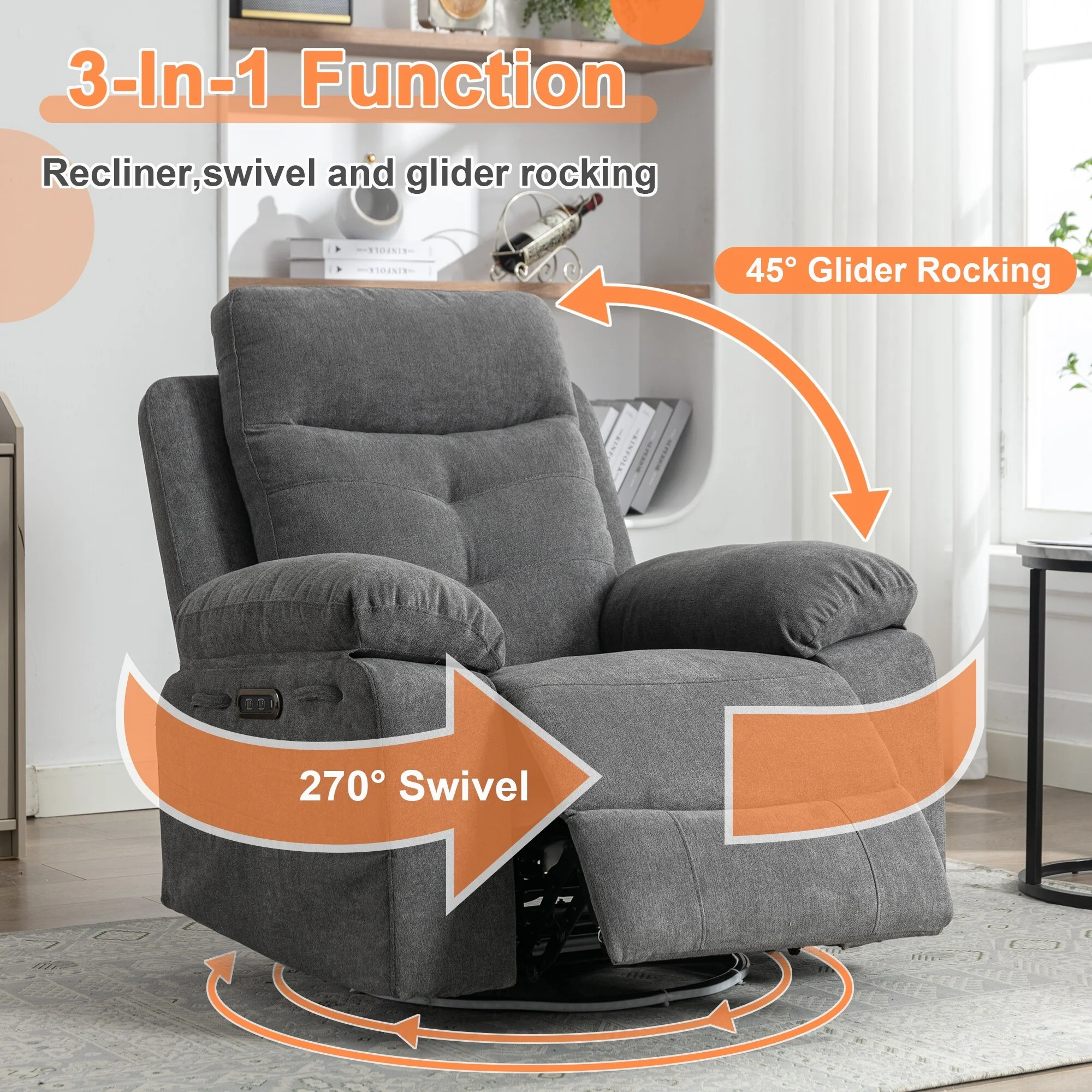 Power Recliner Glider Chair