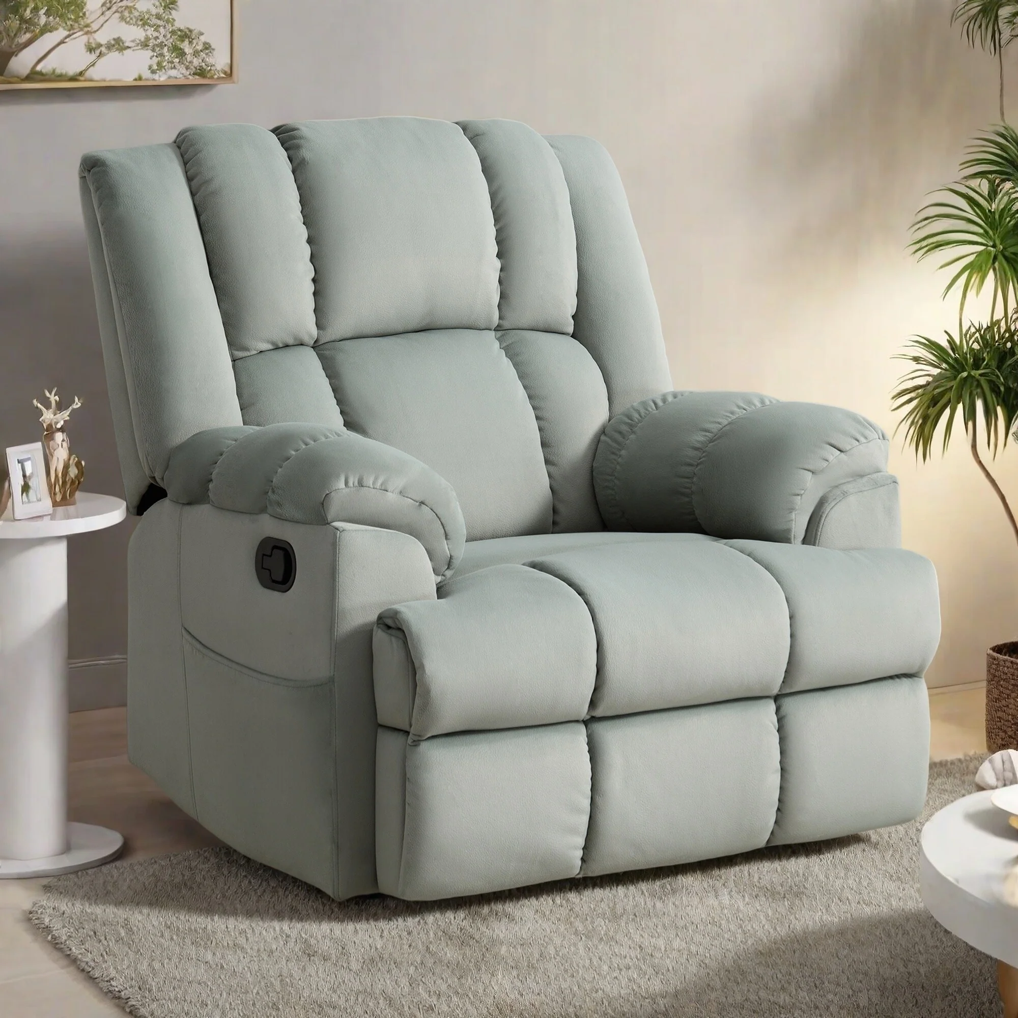 360�� Swivel Rocker Recliner Chair - Oversized Comfort, 155�� Recline, Tool-Free Assembly