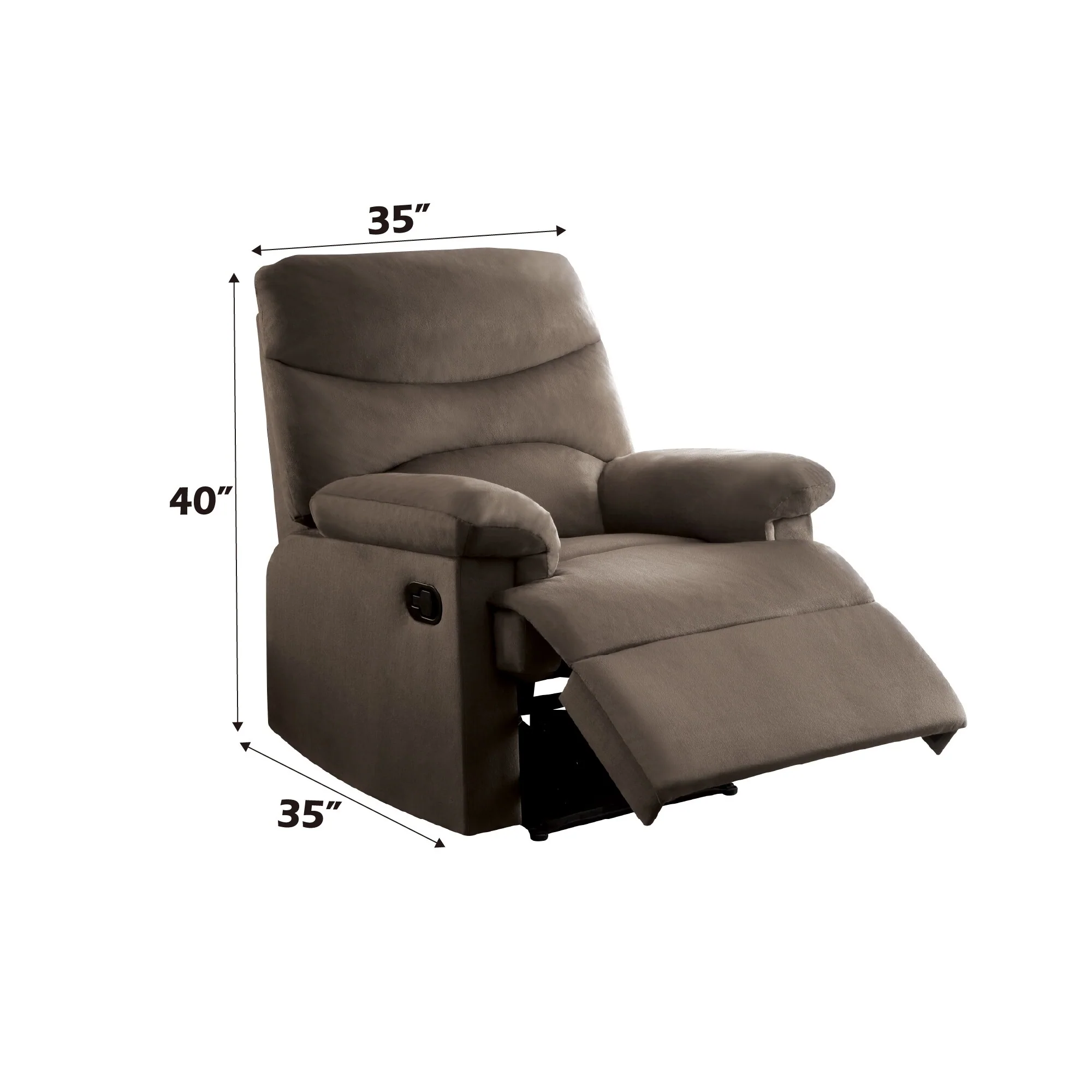 Light Brown Woven Fabric Motion Recliner