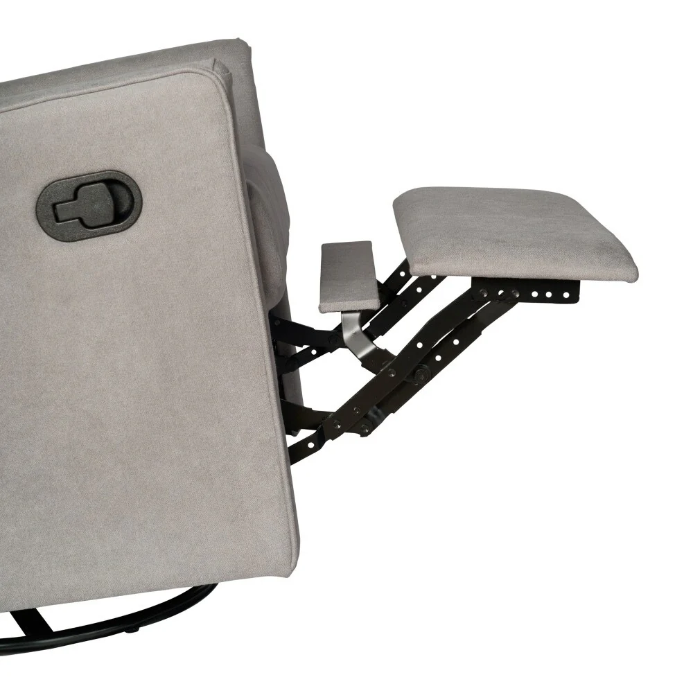 Classic Upholstered Manual Recline Rocking Swivel Glider Chair