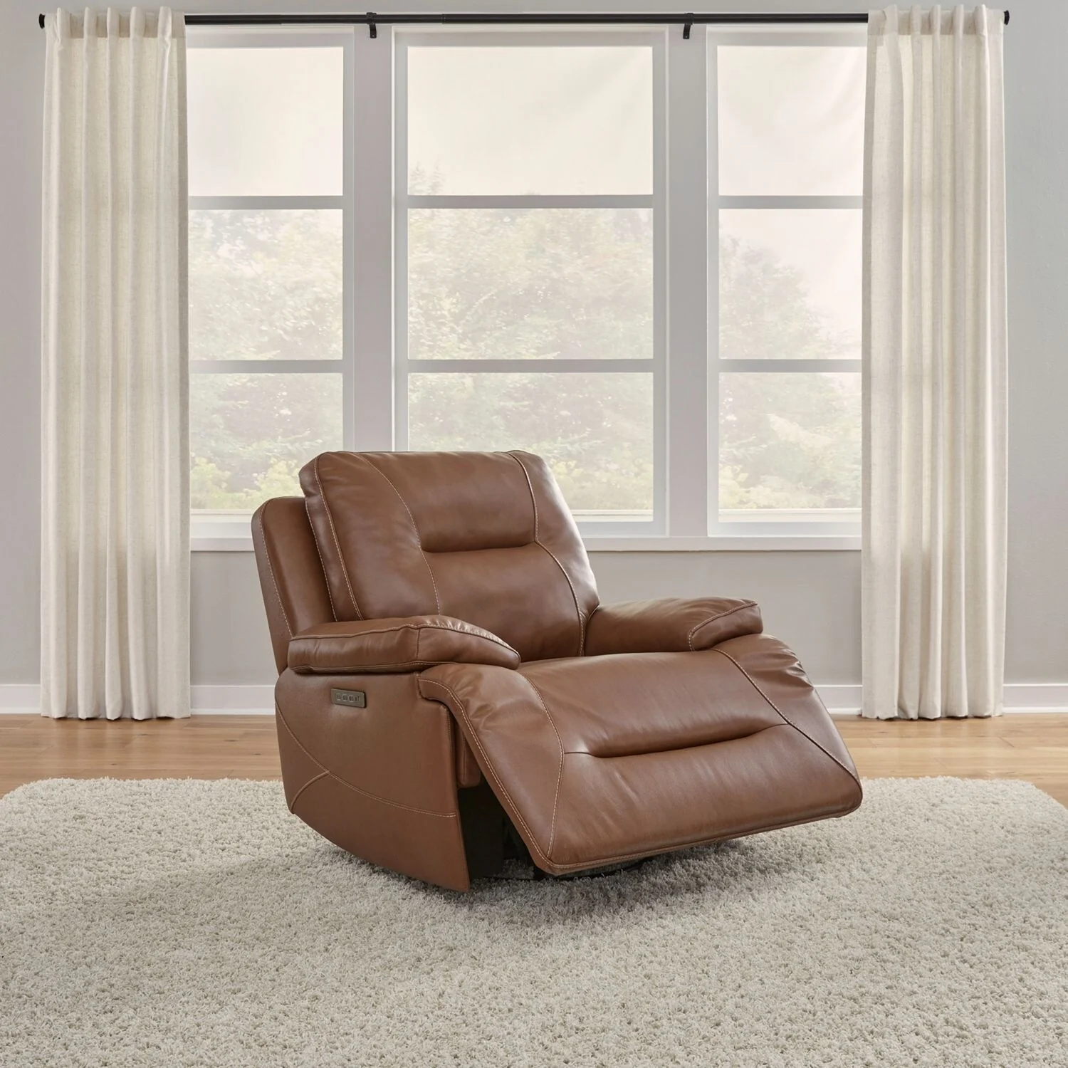Liberty Furniture Cameron Power Leather Recliner with Charging Port