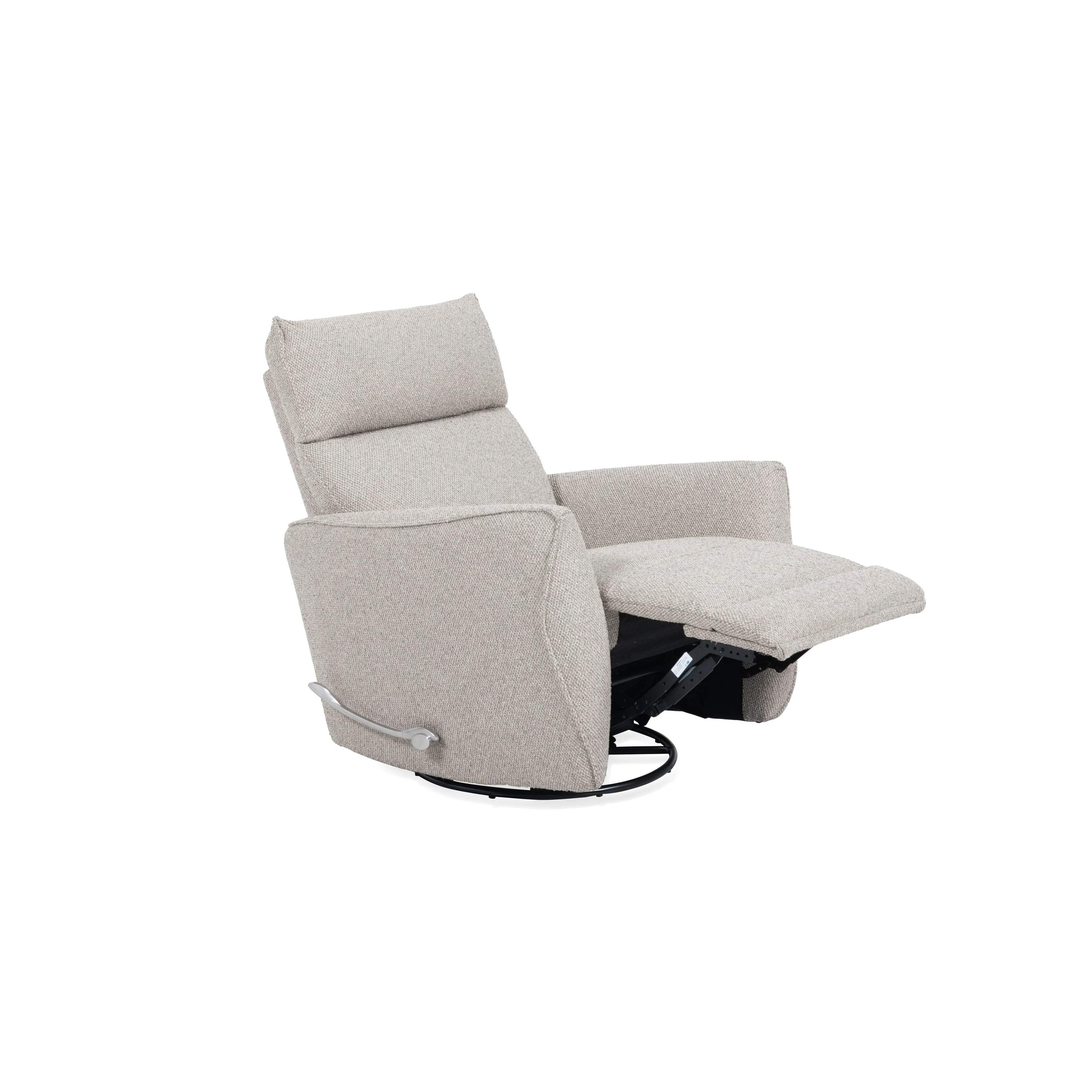 Gellar Upholstered Swivel Recliner, Birch