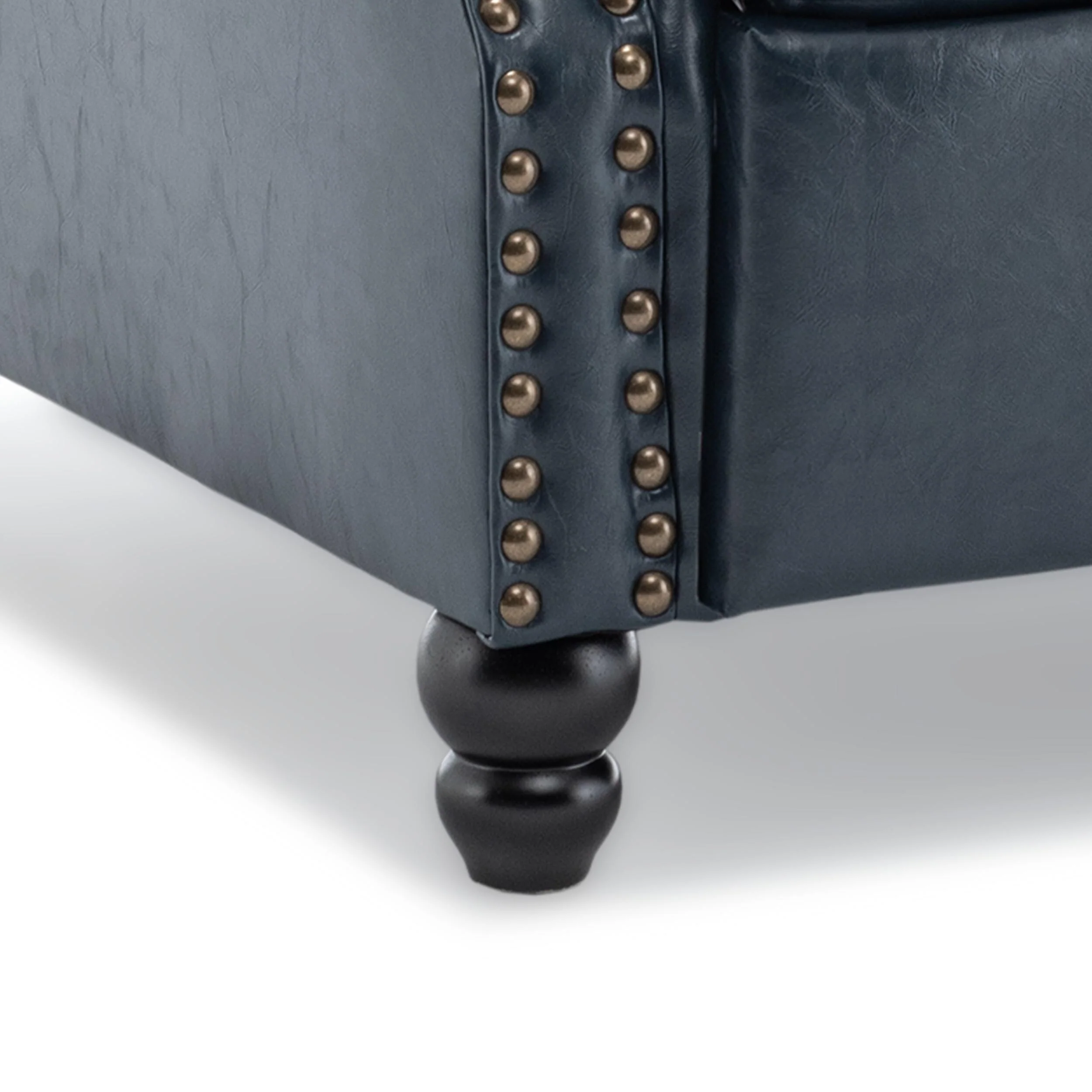 2 Set Nail-head Padded Seat Pushback Recliner Chair