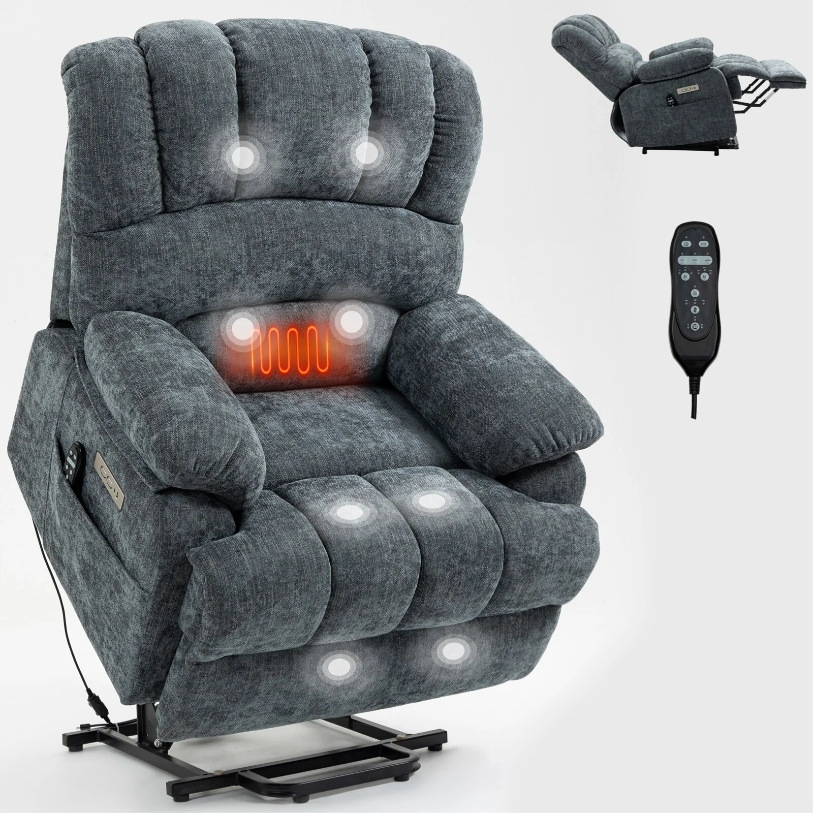 Chenille Power Lift Recliner Chair