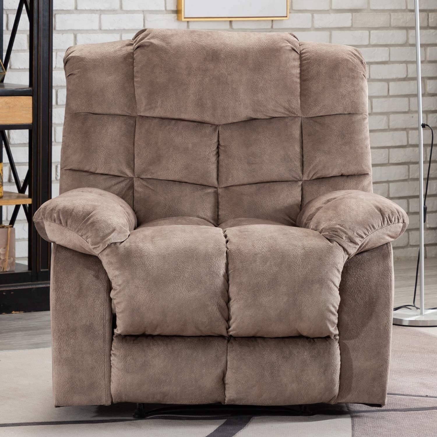 Manual Ergonomic Overstuffed Recliner Chair