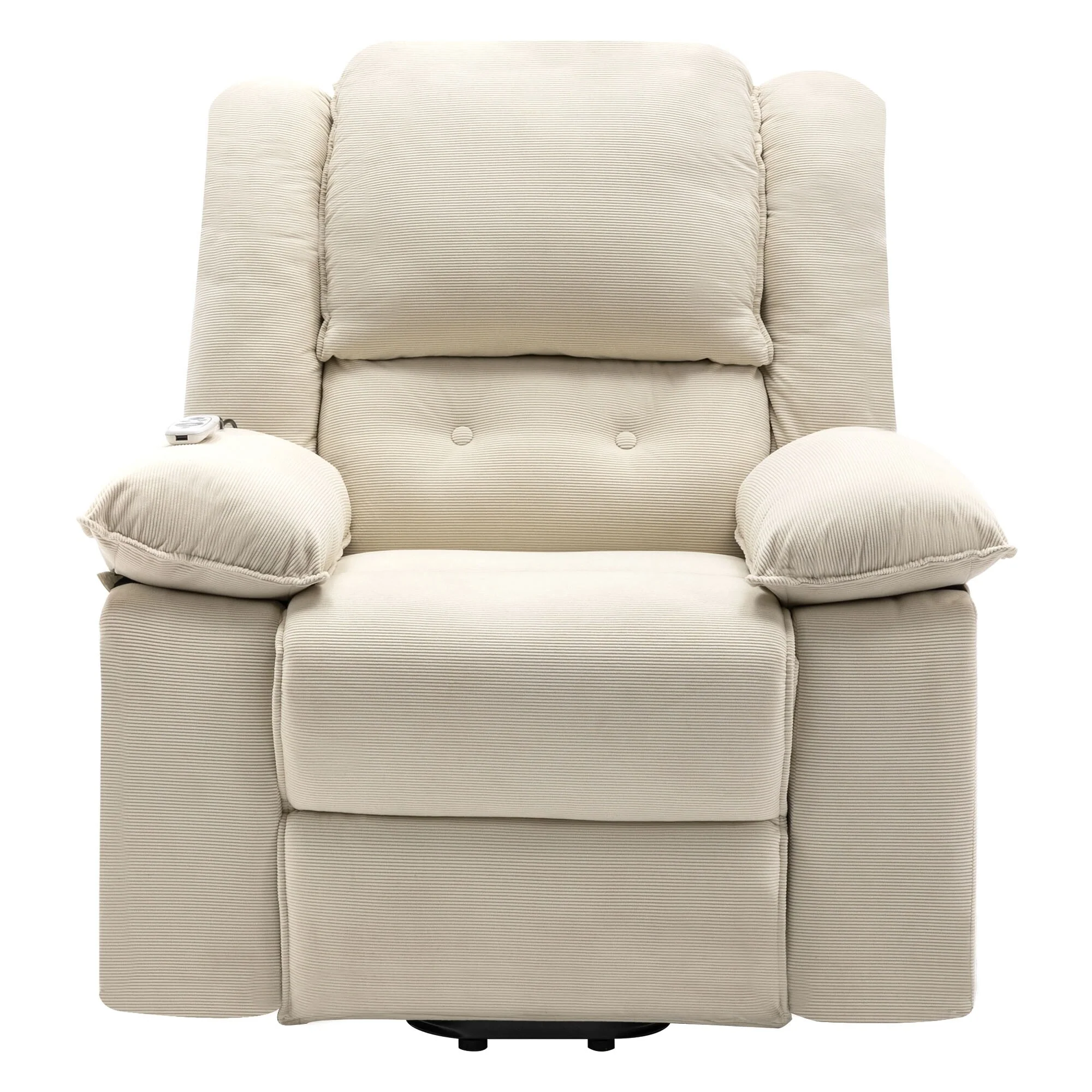 Beige Power Lift Recliner with Massage, Heat, and Adjustable Recline