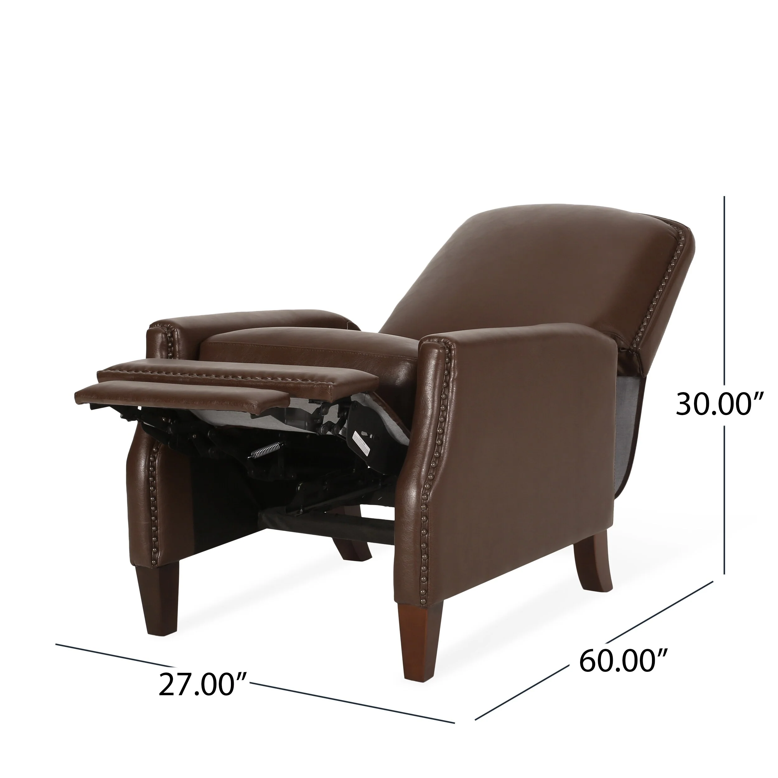 PU Leather Recliner Chair with Rivets