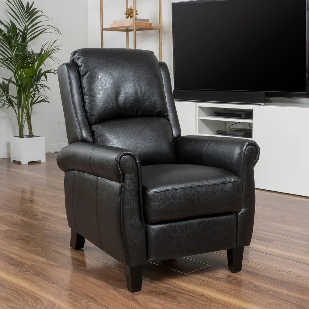 Haddan PU Leather Recliner Club Chair by Christopher Knight Home