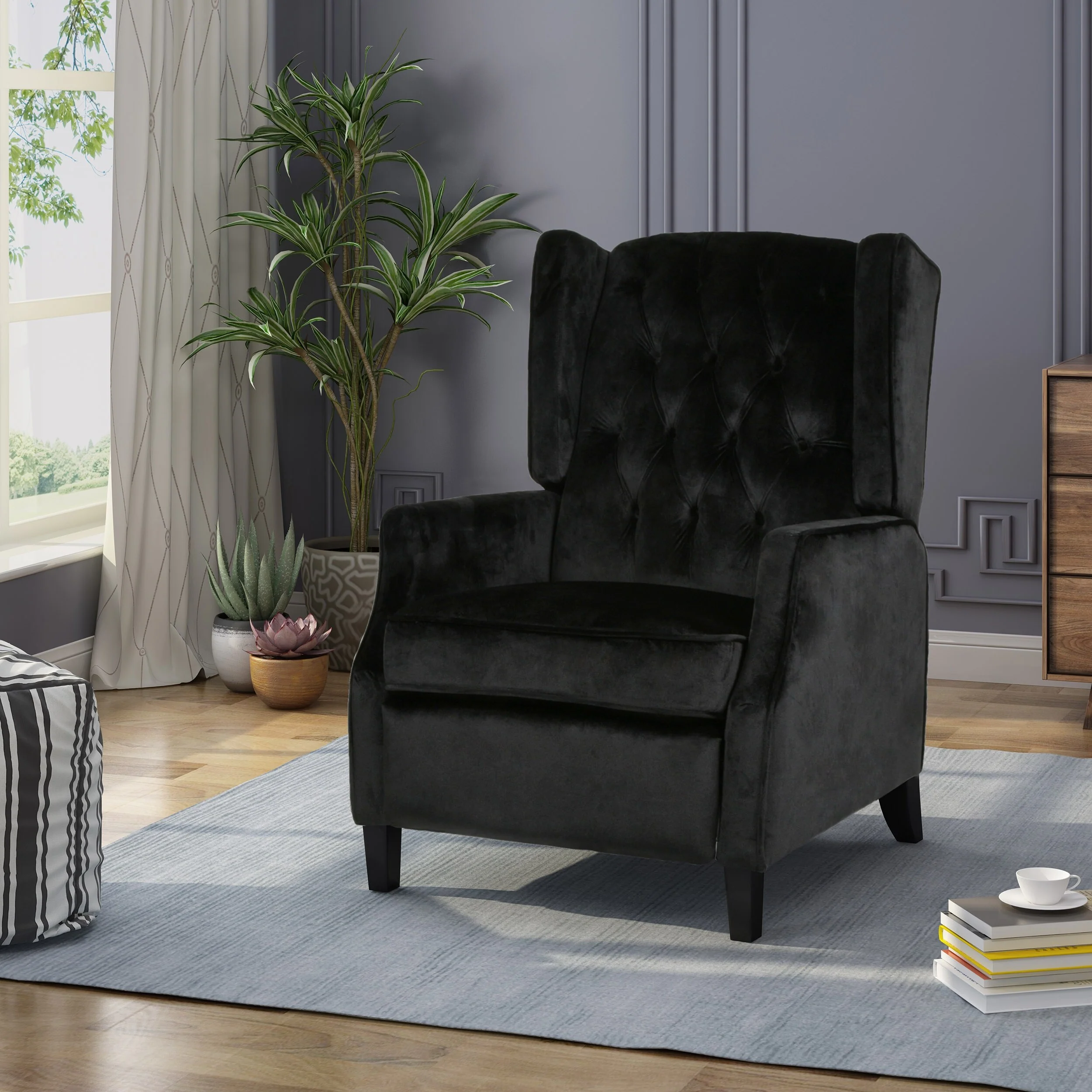 Keating Traditional Wingback Recliner by Christopher Knight Home