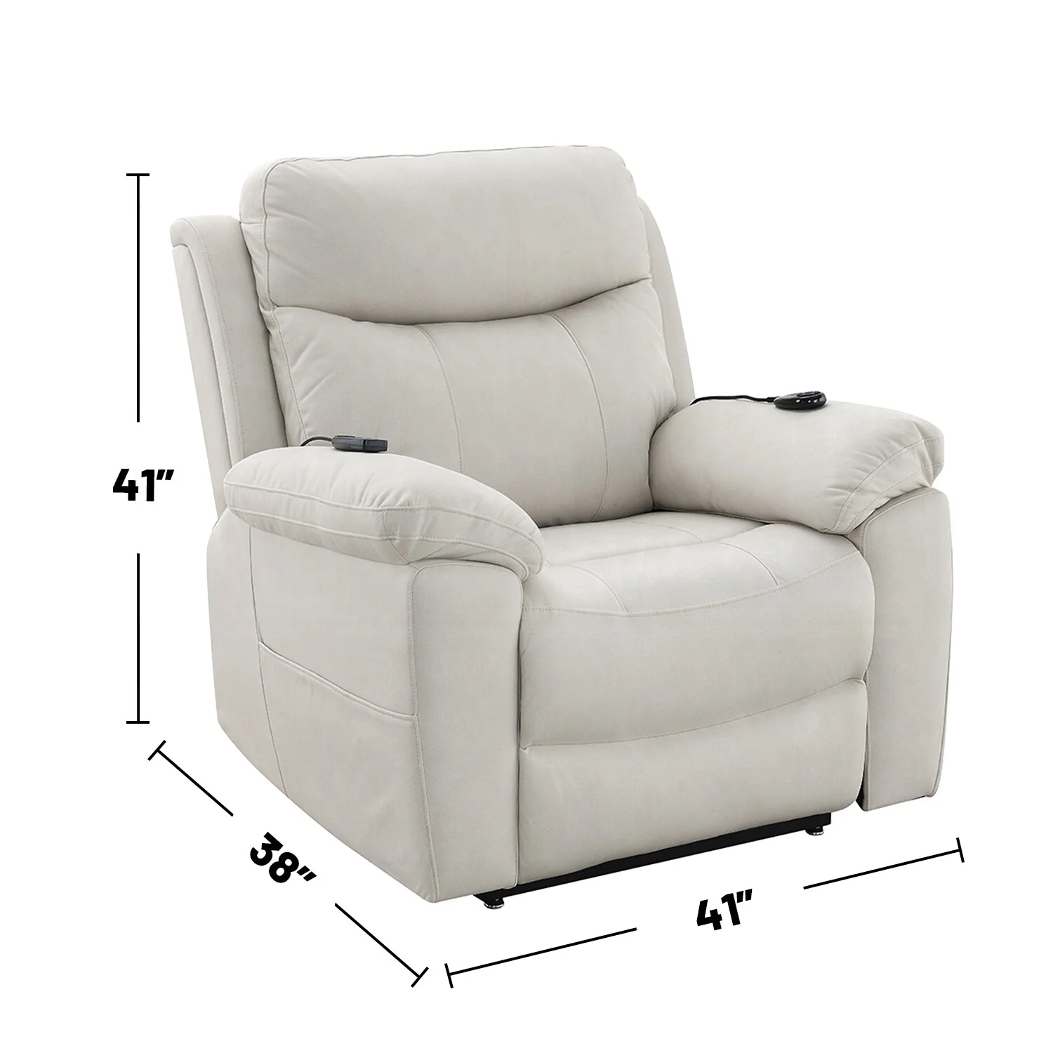 Fabric Upholstered Power Recliner with Heating Design