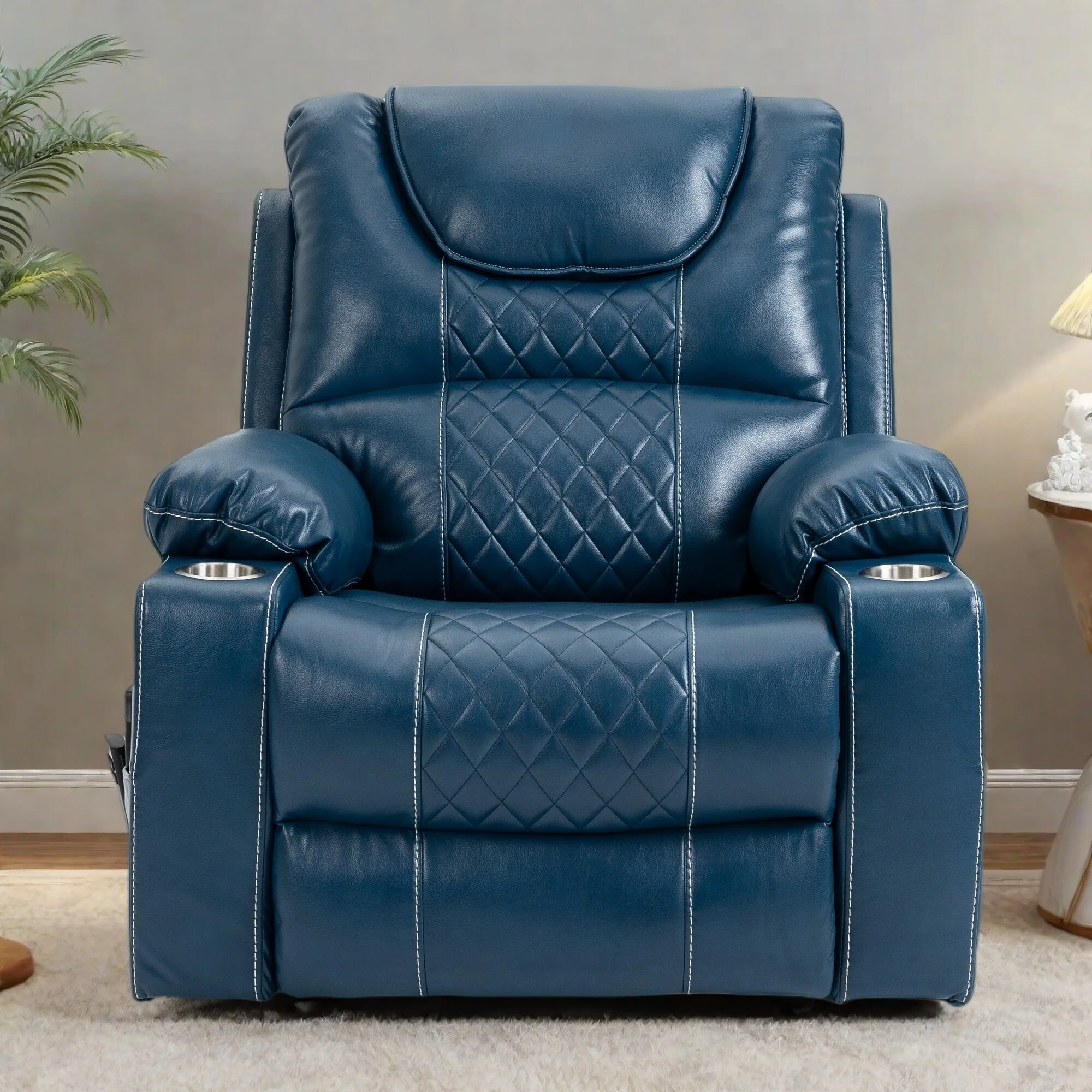 Recliner - 400lb Capacity, Dual OKIN Motor, Massage/Heat - 180�� Recline,? Zero Gravity Position