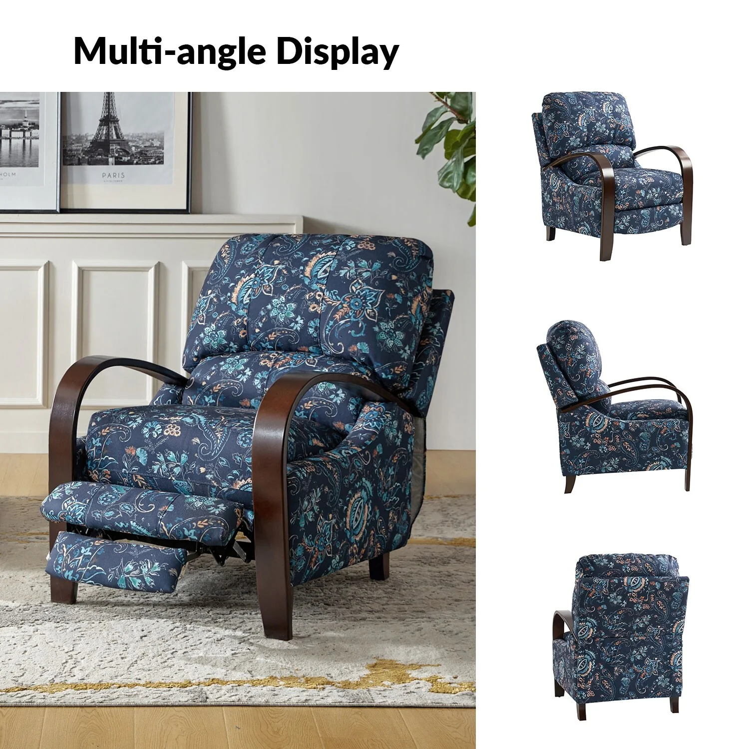 Rita Genuine Leather Manual Recliner by Hulala Home