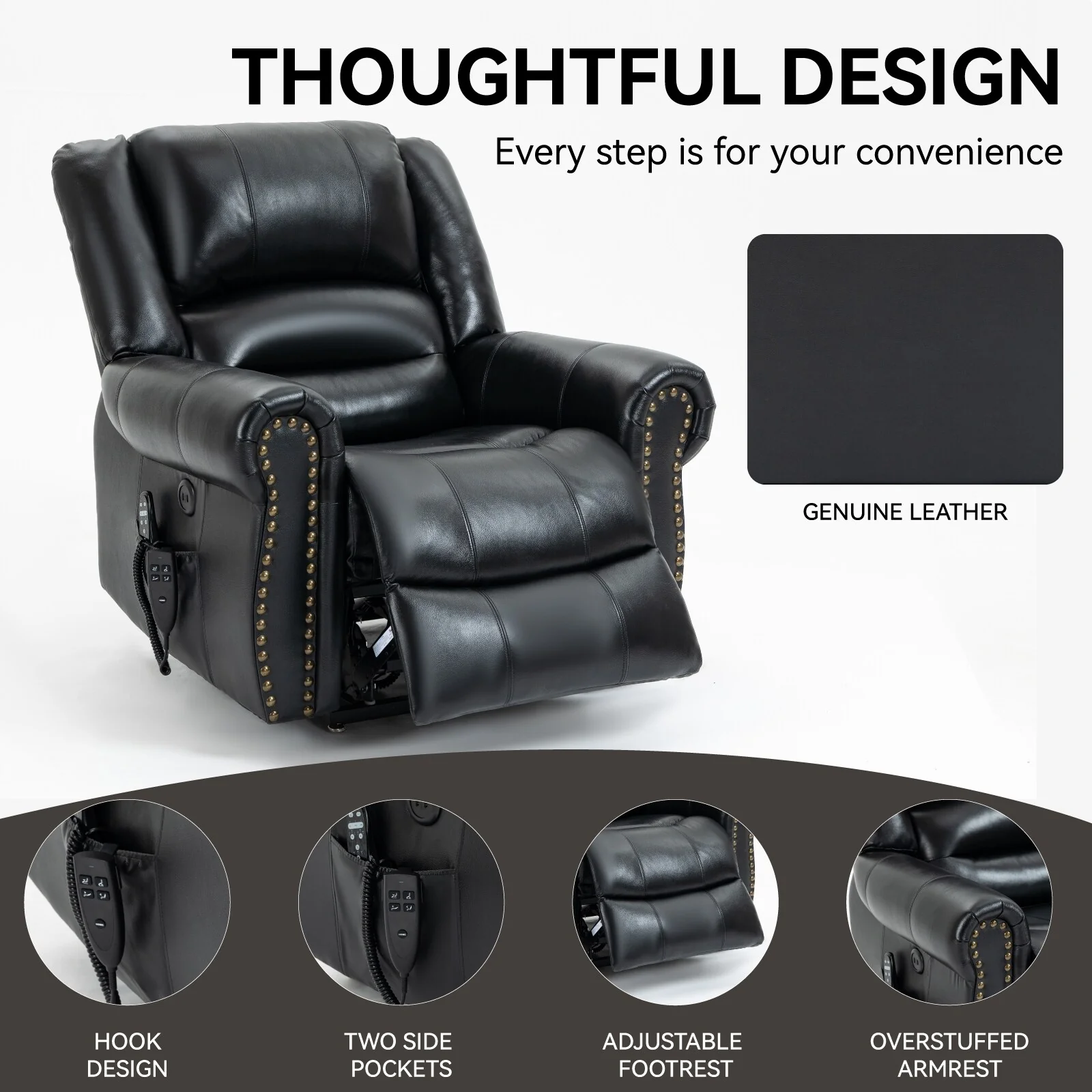 Power Lift Recliner Chair Heat Massage